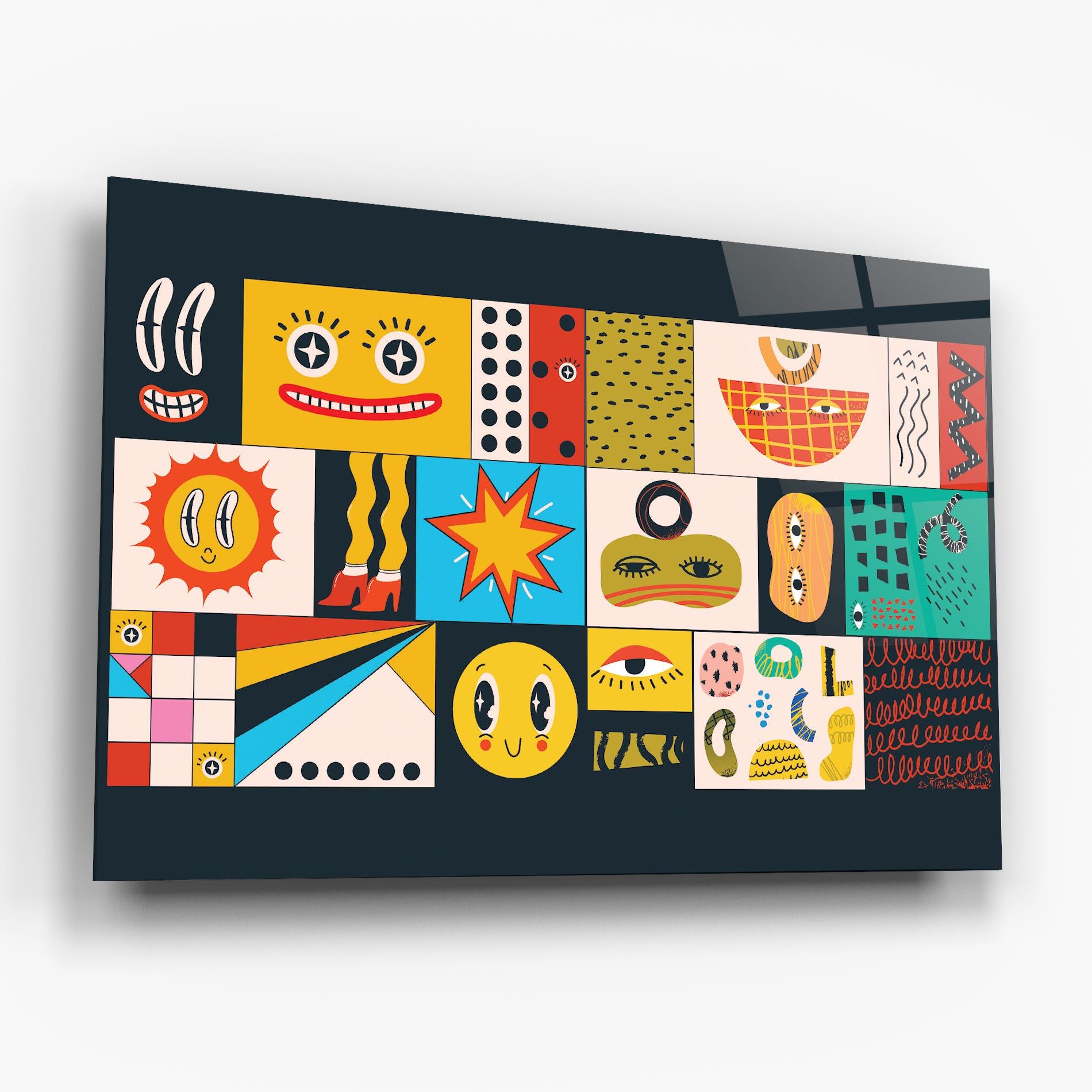 Стъклена картина Cool Eye Shape mockup 6