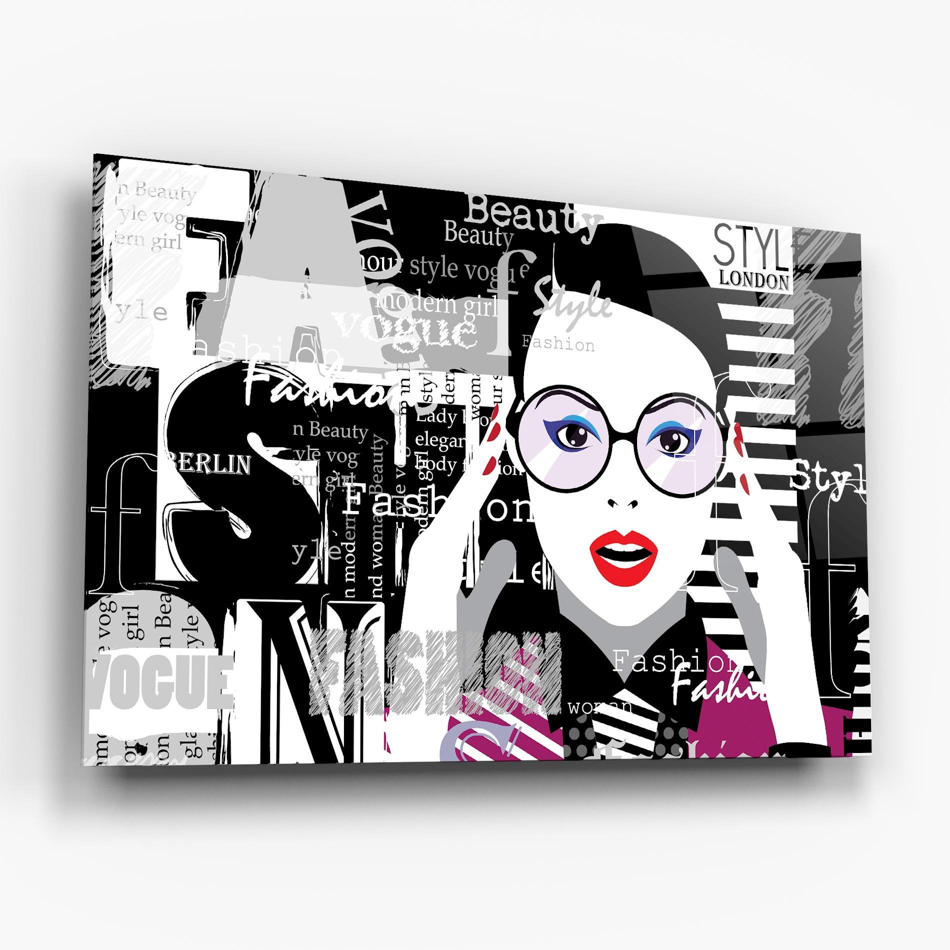 Стъклена картина Fashion Collage mockup 6