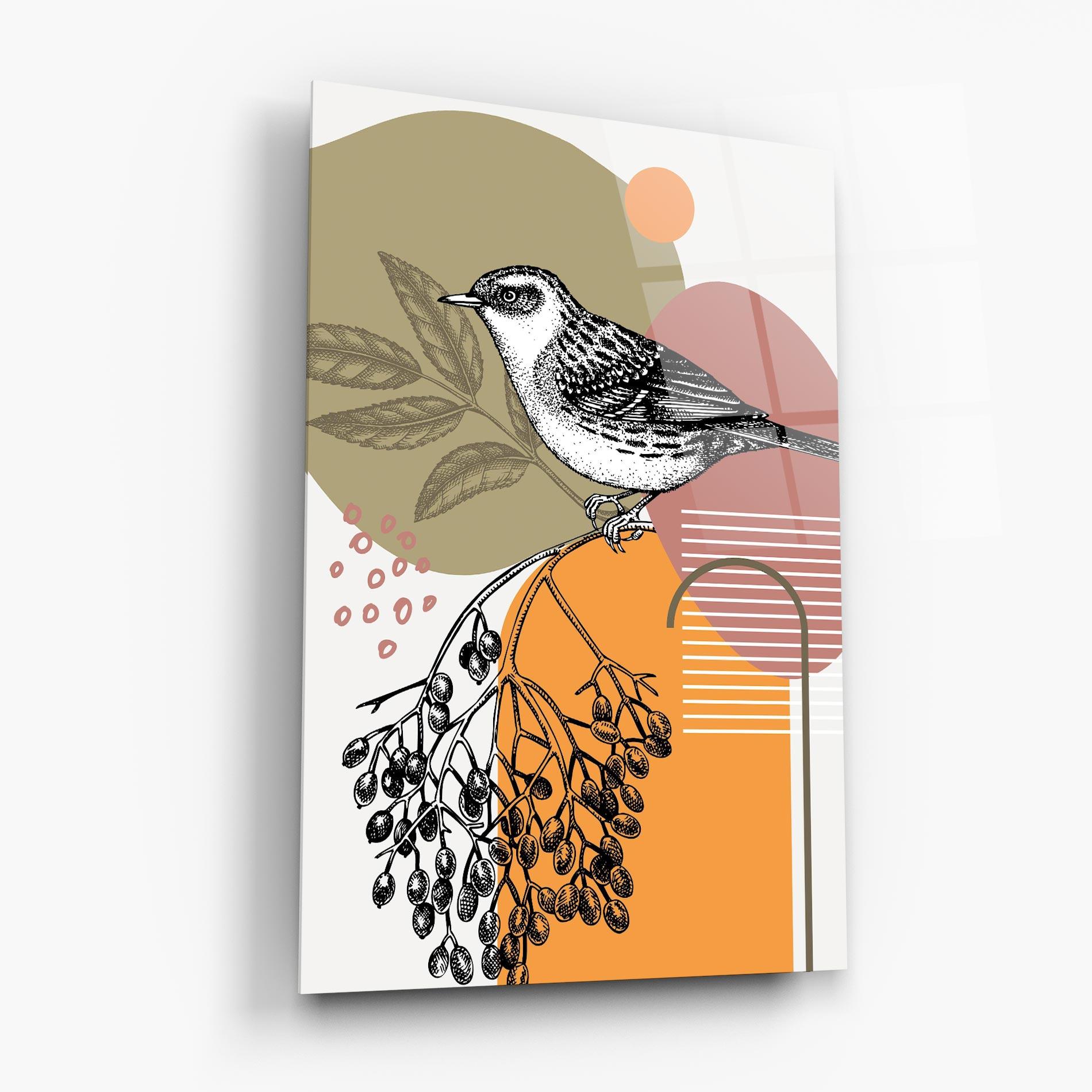 Стъклена картина Bird Collage mockup 6