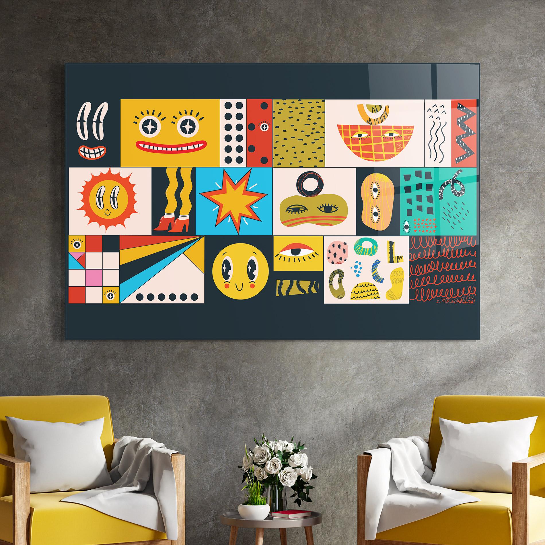 Стъклена картина Cool Eye Shape mockup 4