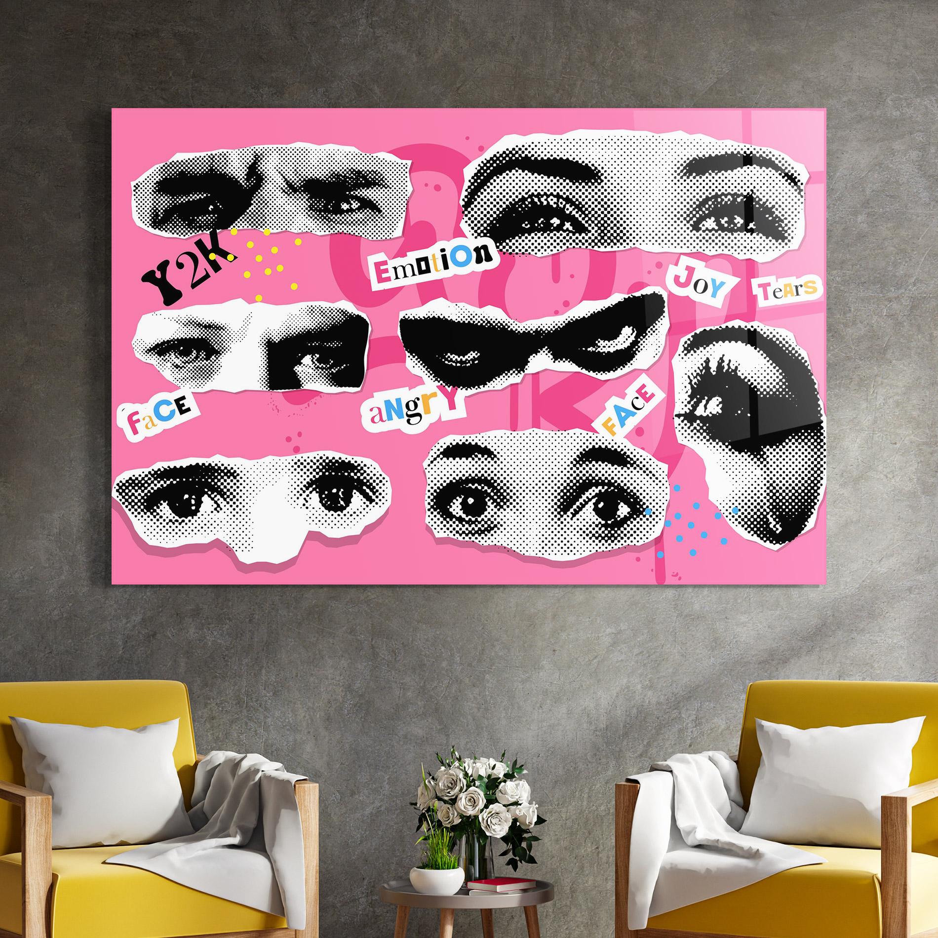 Стъклена картина Eye Type mockup 4