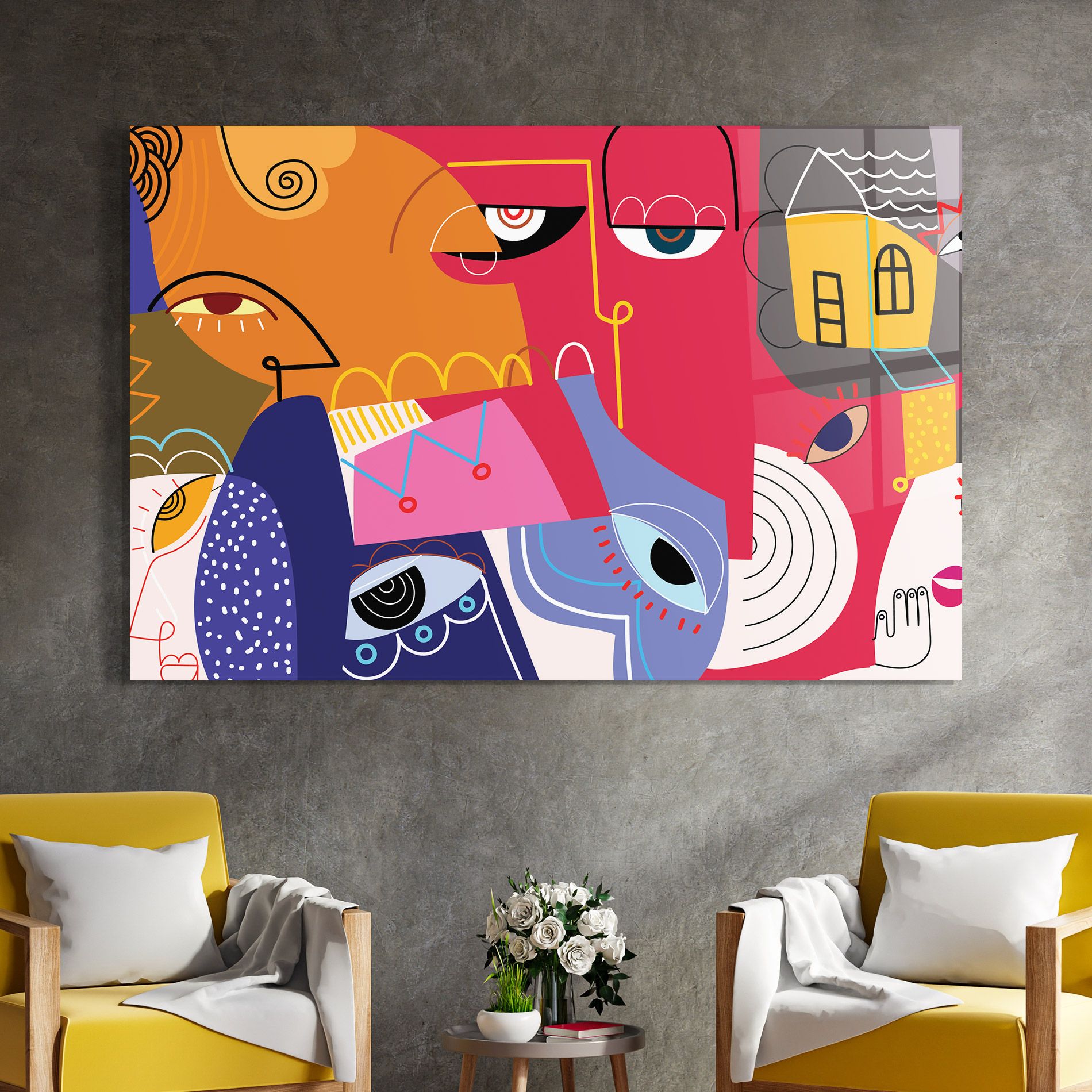 Line Eye Family mockup 4