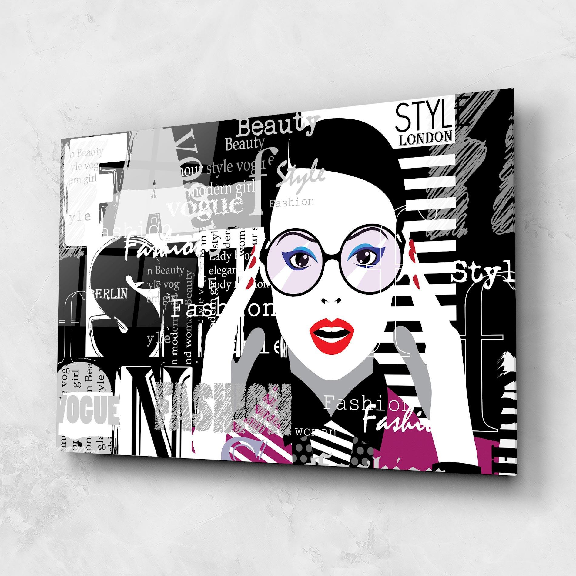 Стъклена картина Fashion Collage mockup 1