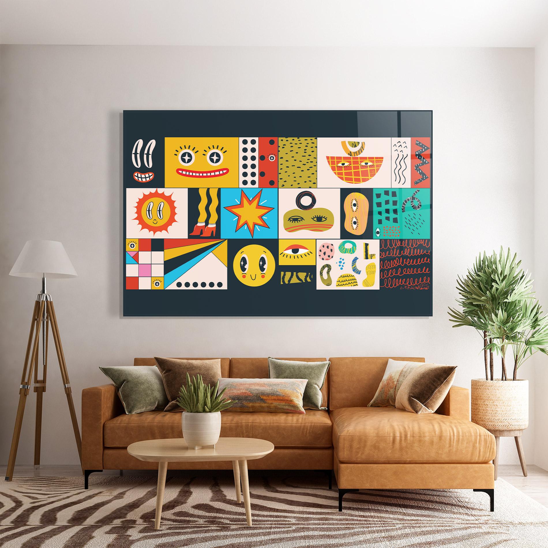 Стъклена картина Cool Eye Shape mockup 7