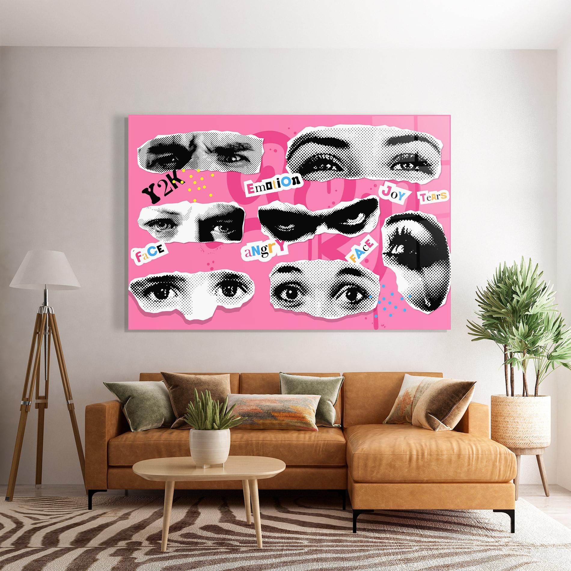 Стъклена картина Eye Type mockup 7