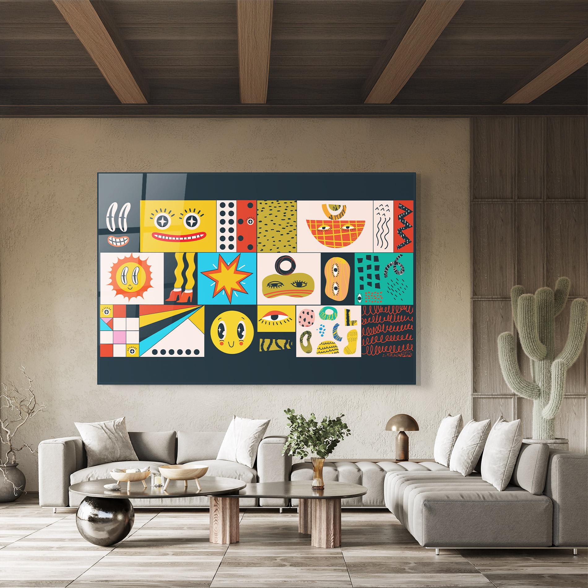 Стъклена картина Cool Eye Shape mockup 8