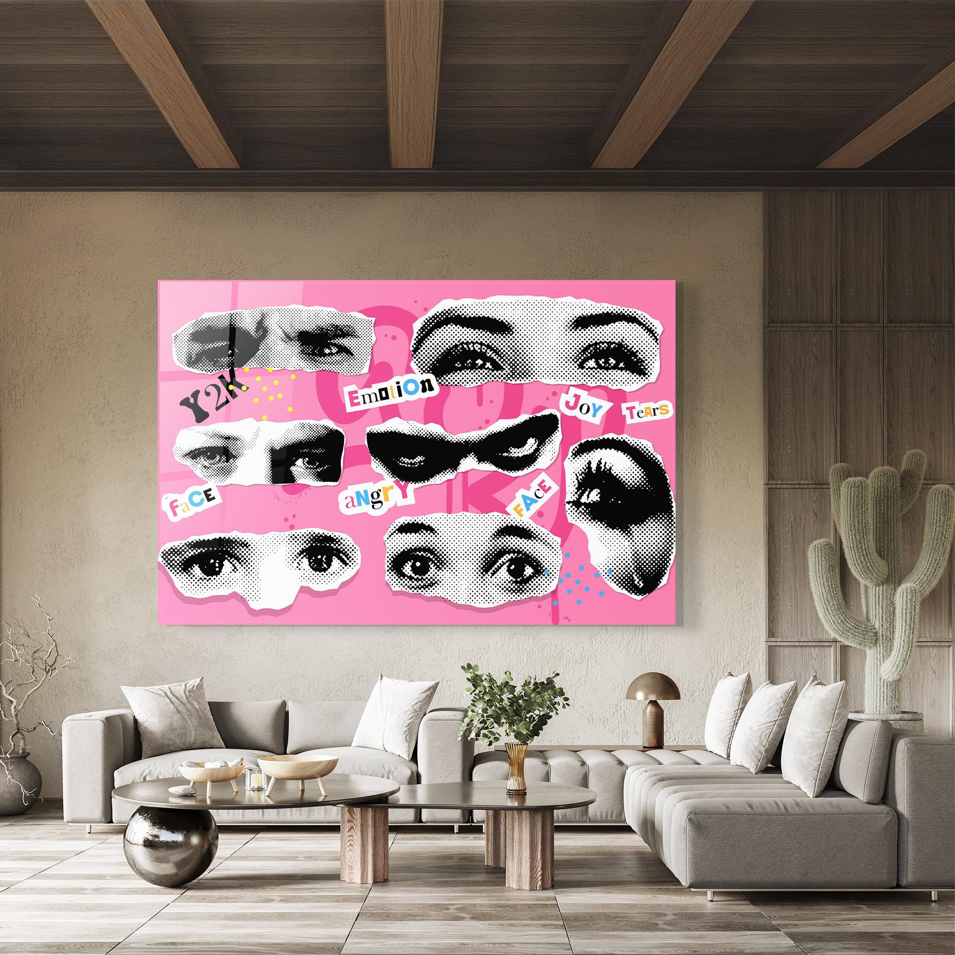 Стъклена картина Eye Type mockup 8