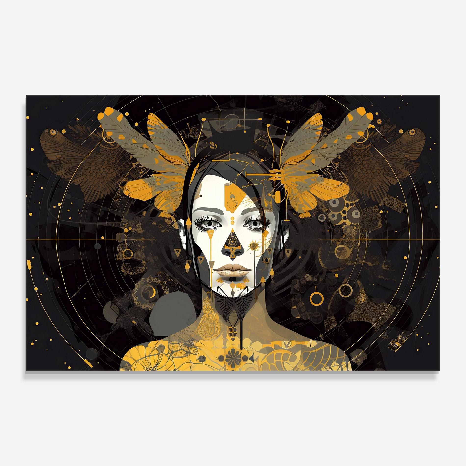 Стъклена картина Colorful Graphical Artwork mockup 0