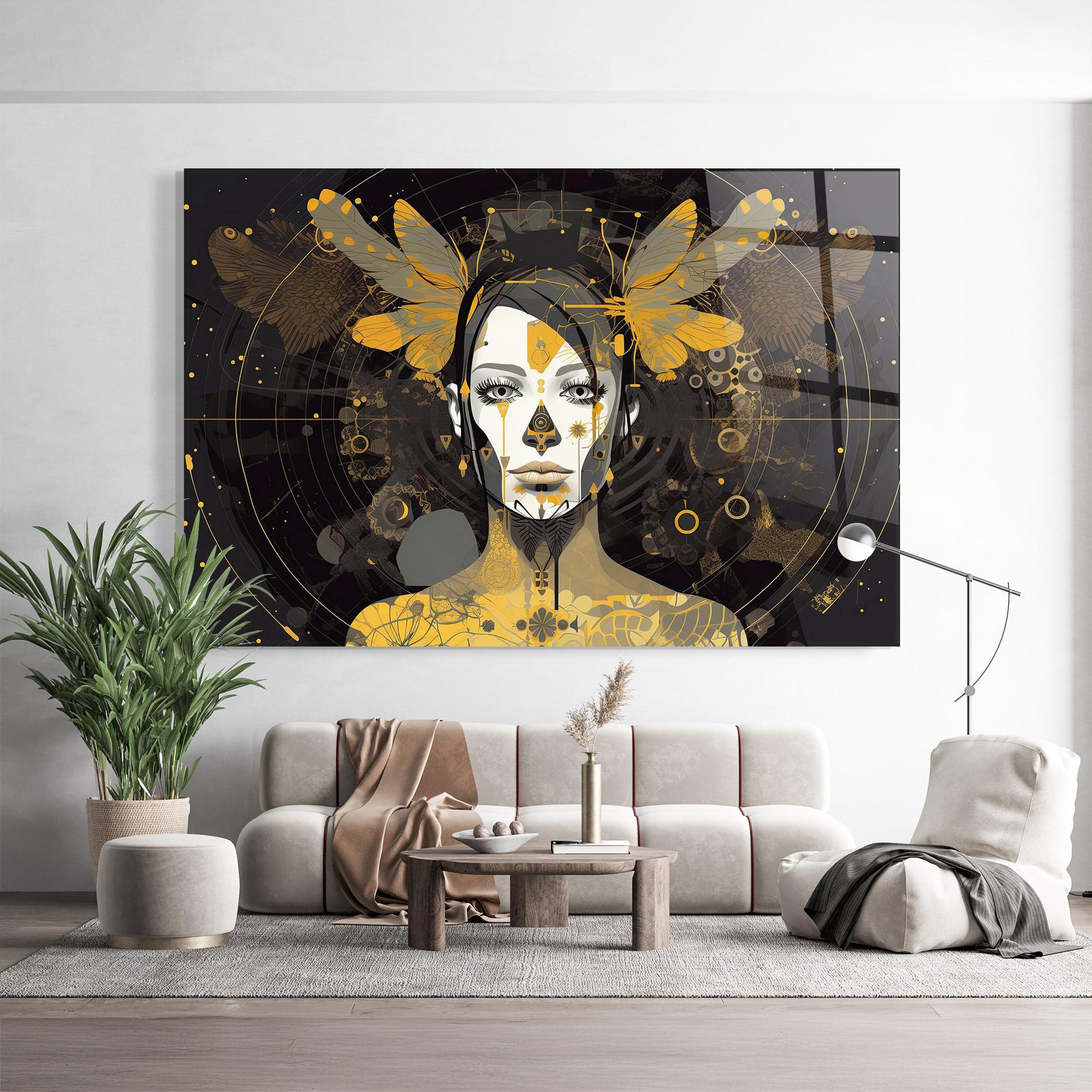 Стъклена картина Colorful Graphical Artwork mockup 9