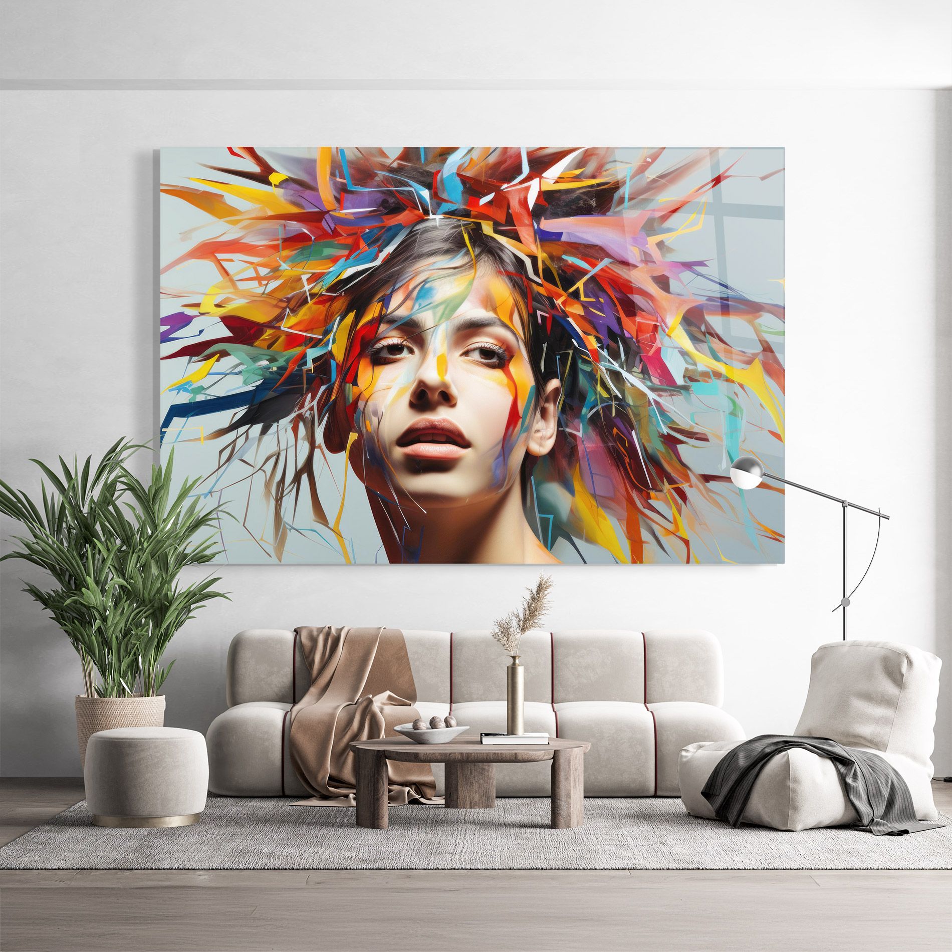 Colorful Paint Hair mockup 9