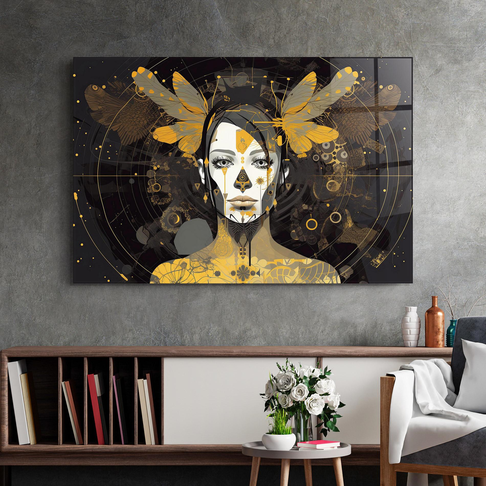 Стъклена картина Colorful Graphical Artwork mockup 2