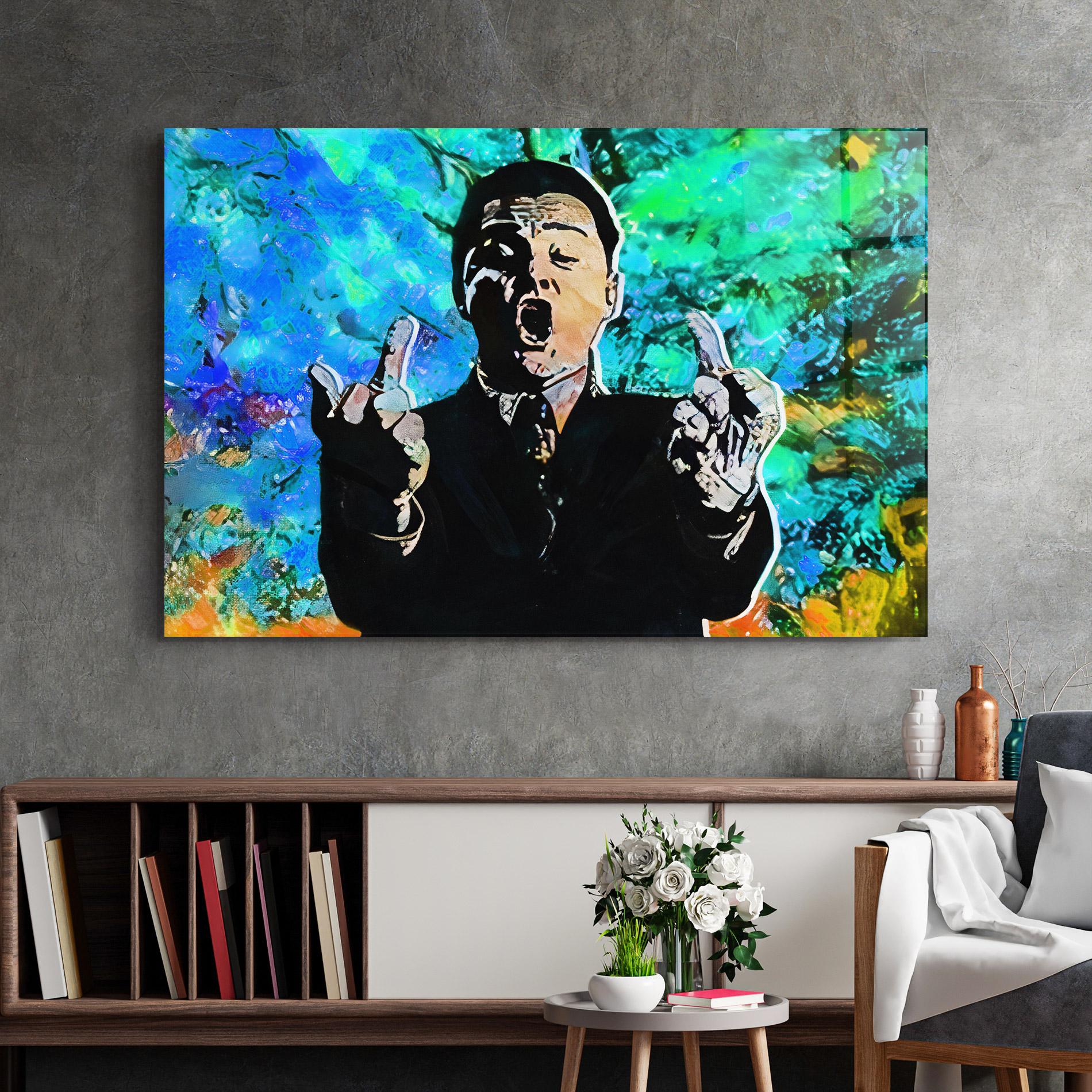 Стъклена картина Flip The Bird mockup 2