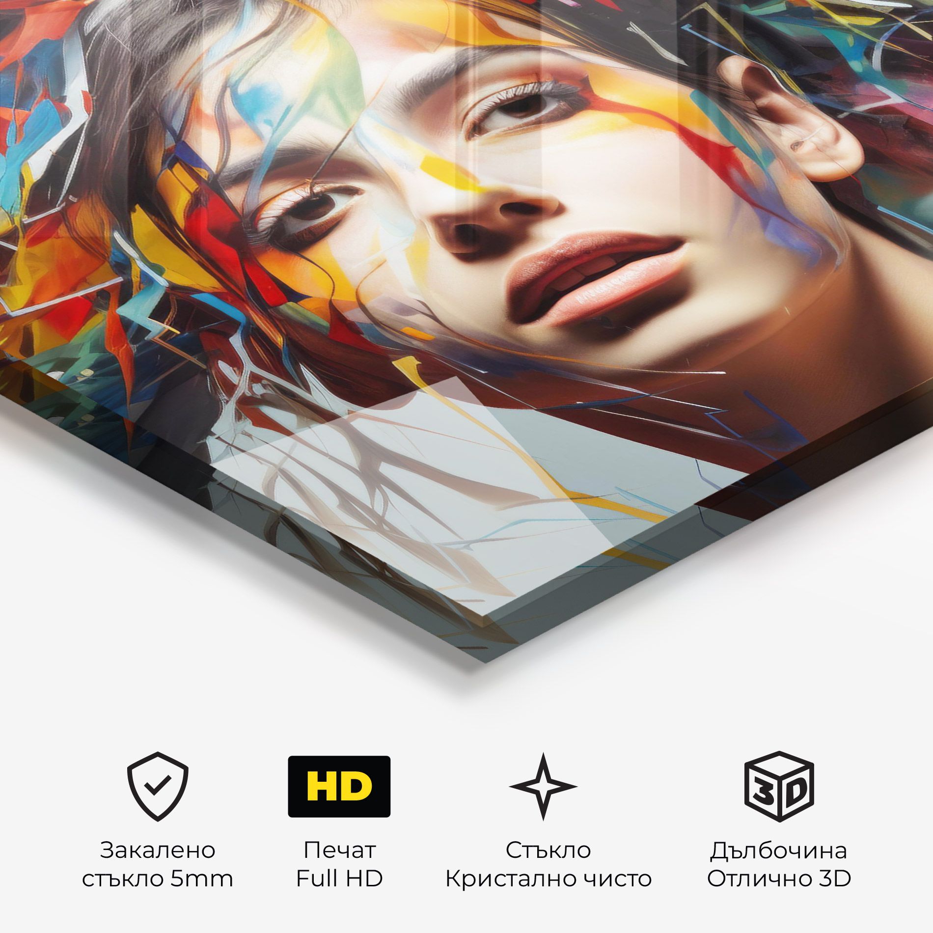 Colorful Paint Hair mockup 3