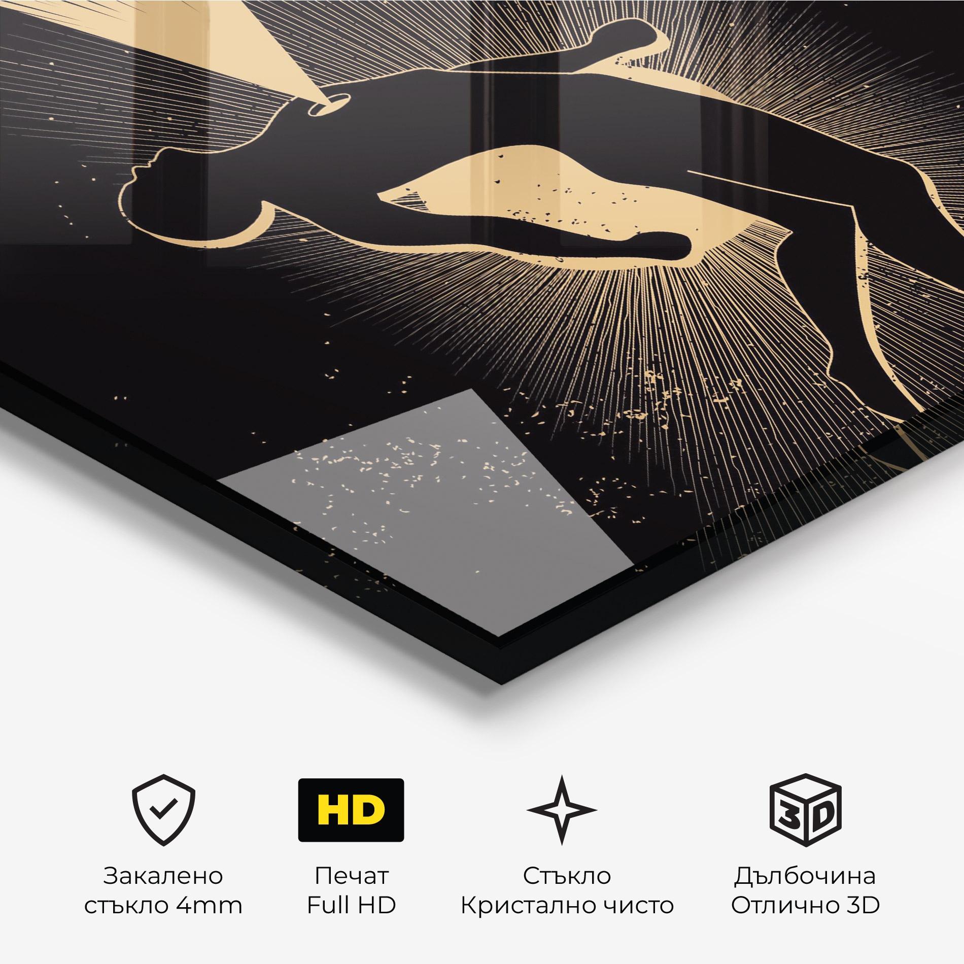 Стъклена картина Body And Soul mockup 3