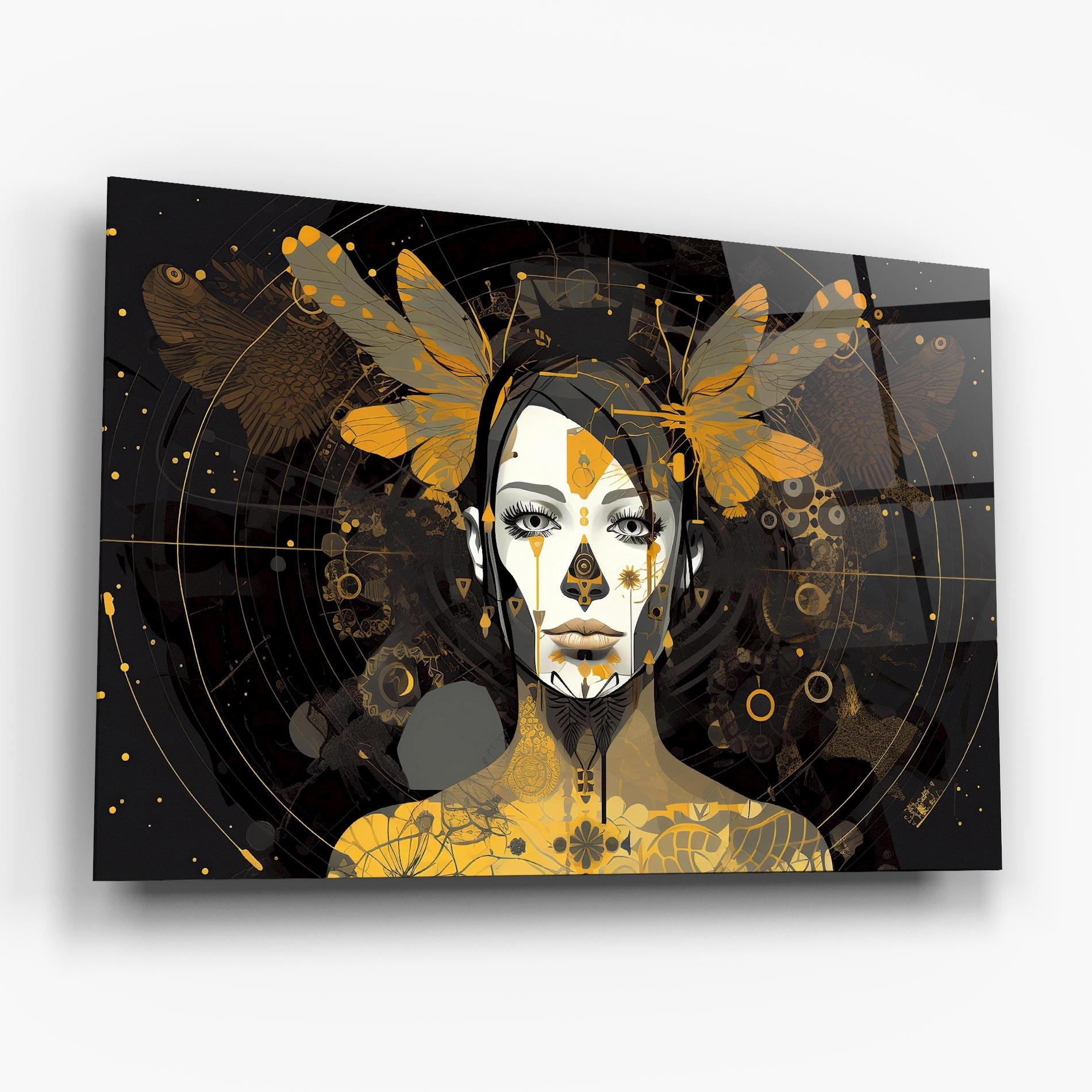 Стъклена картина Colorful Graphical Artwork mockup 6