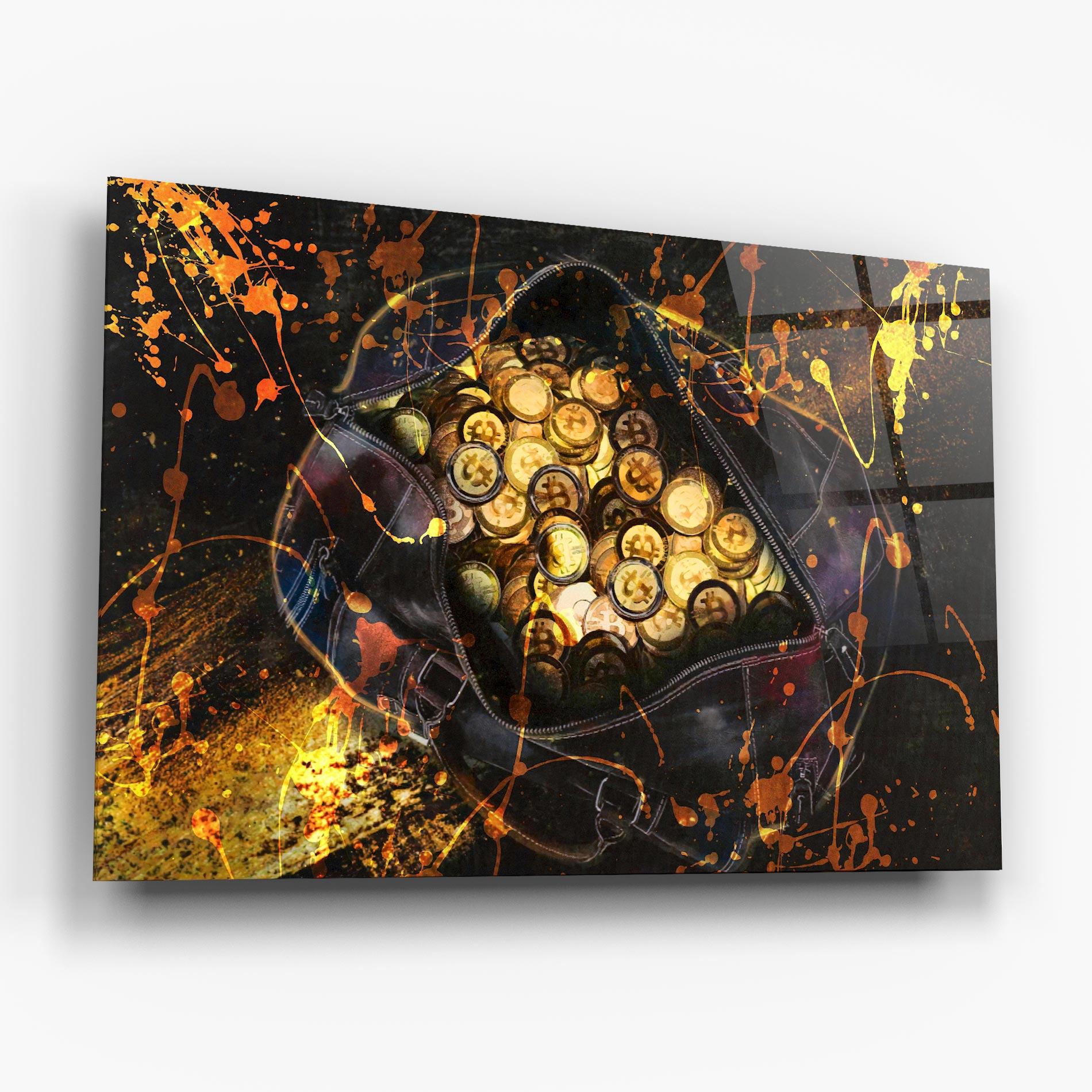 Стъклена картина Crypto Rich mockup 6