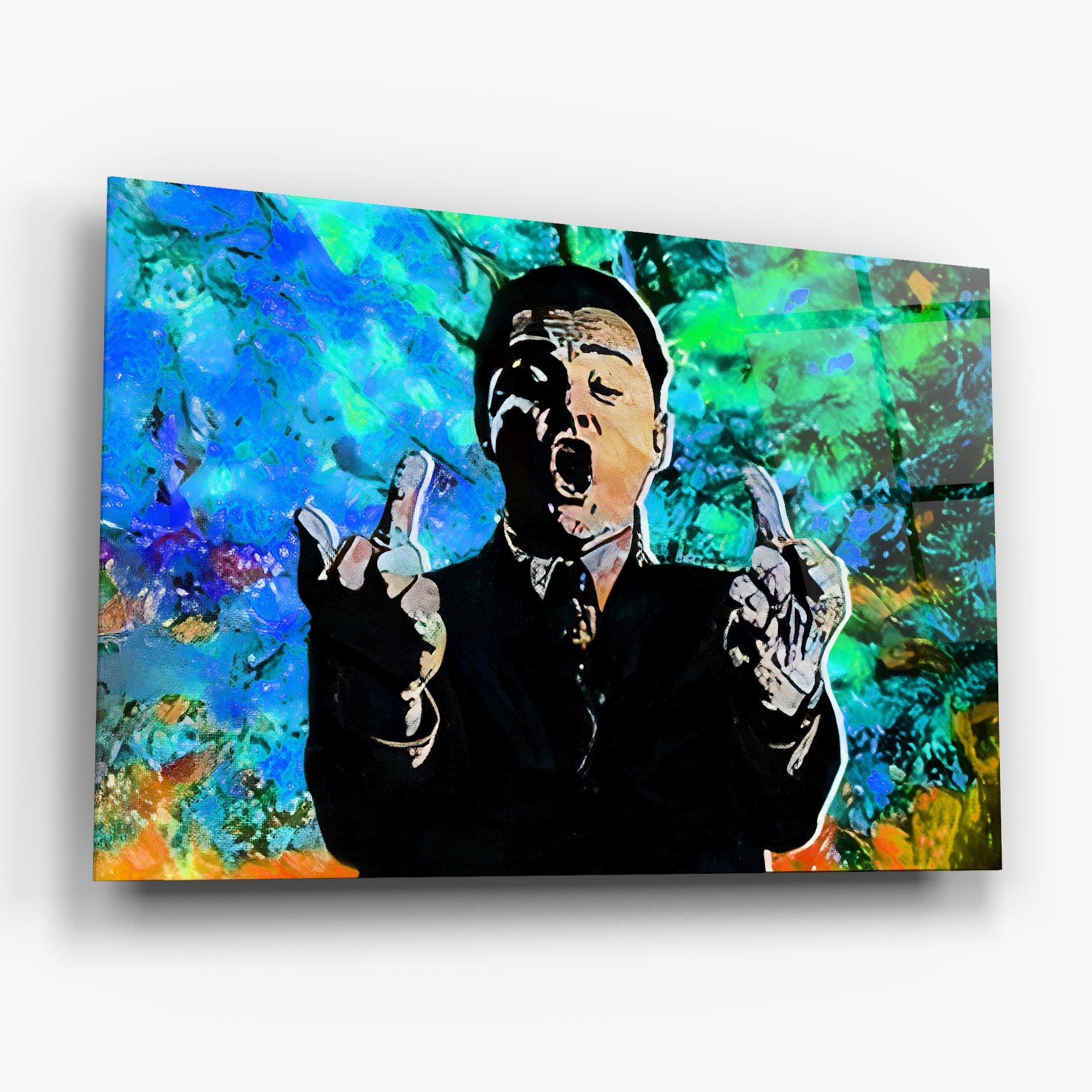 Стъклена картина Flip The Bird mockup 6