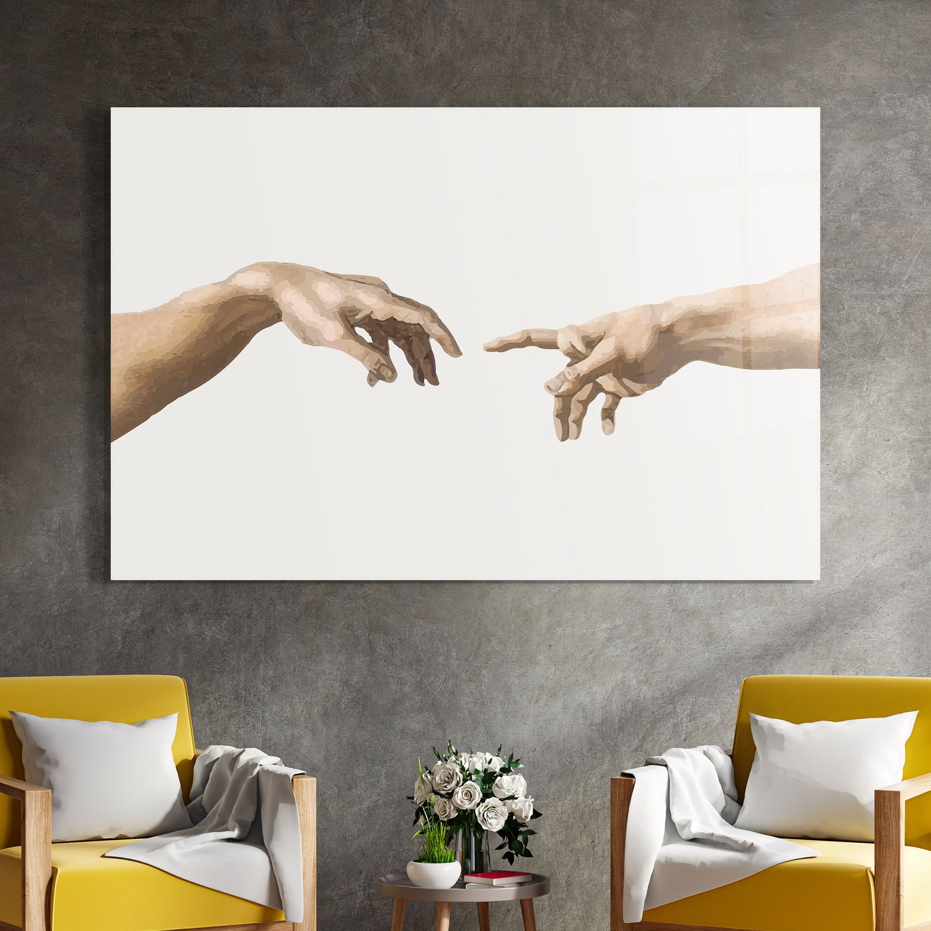 Cream Hands Art mockup 4
