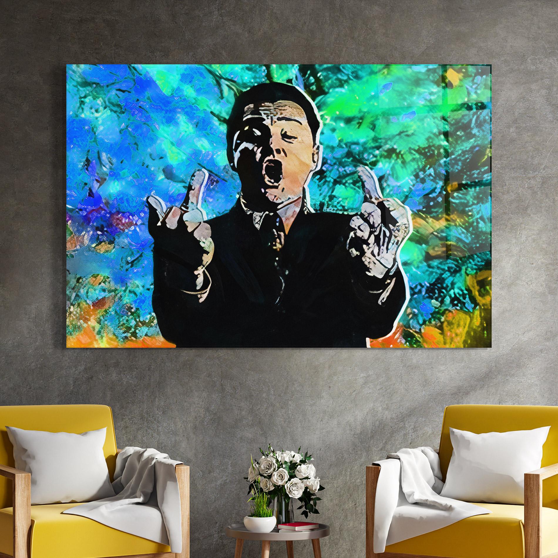 Стъклена картина Flip The Bird mockup 4