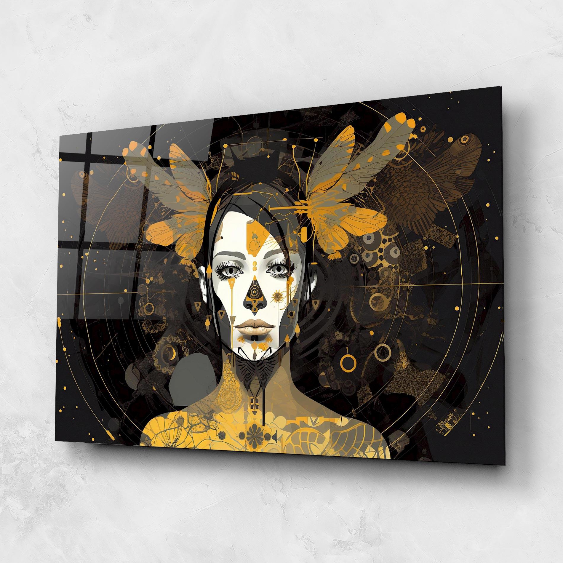 Стъклена картина Colorful Graphical Artwork mockup 1