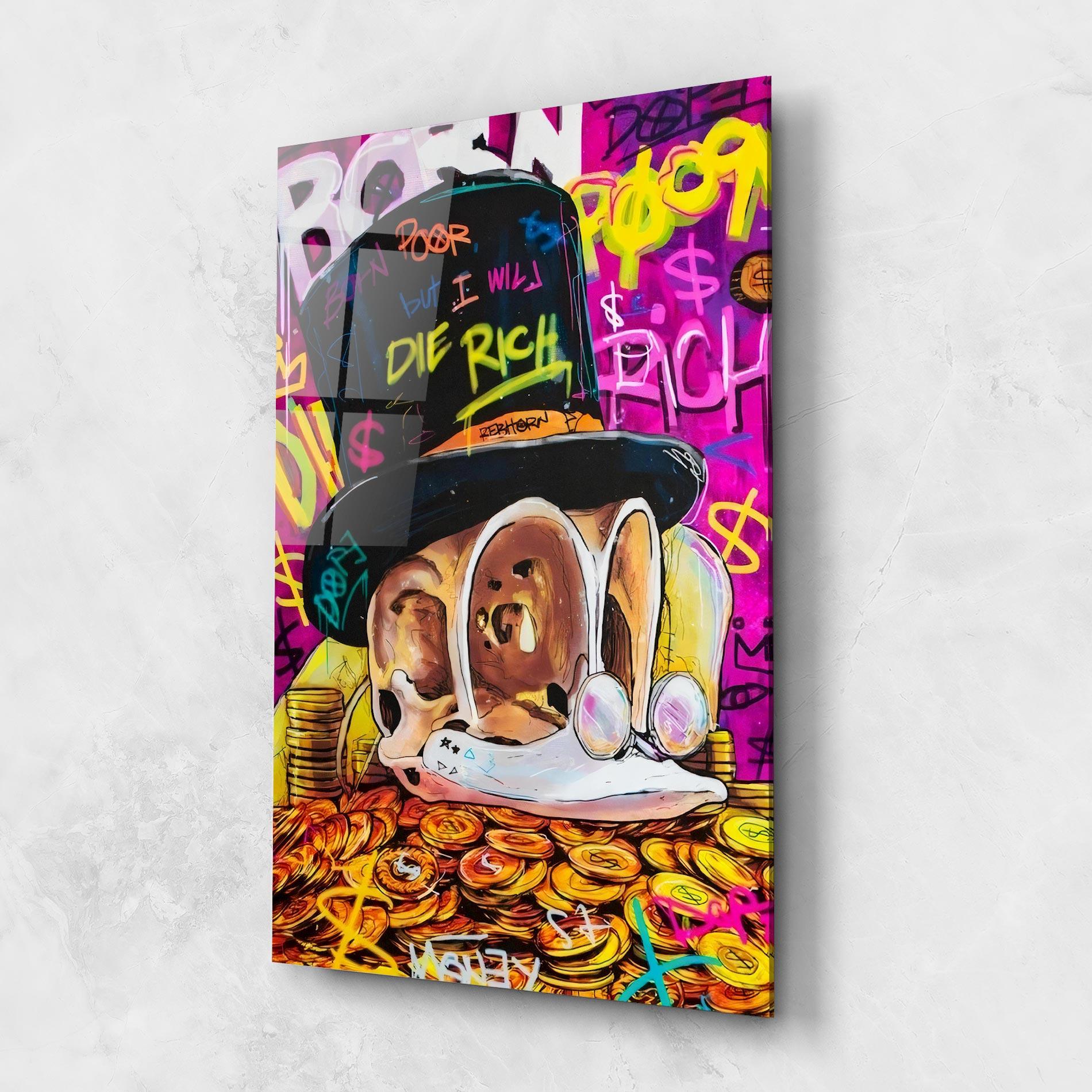 Стъклена картина Die Rich mockup 1