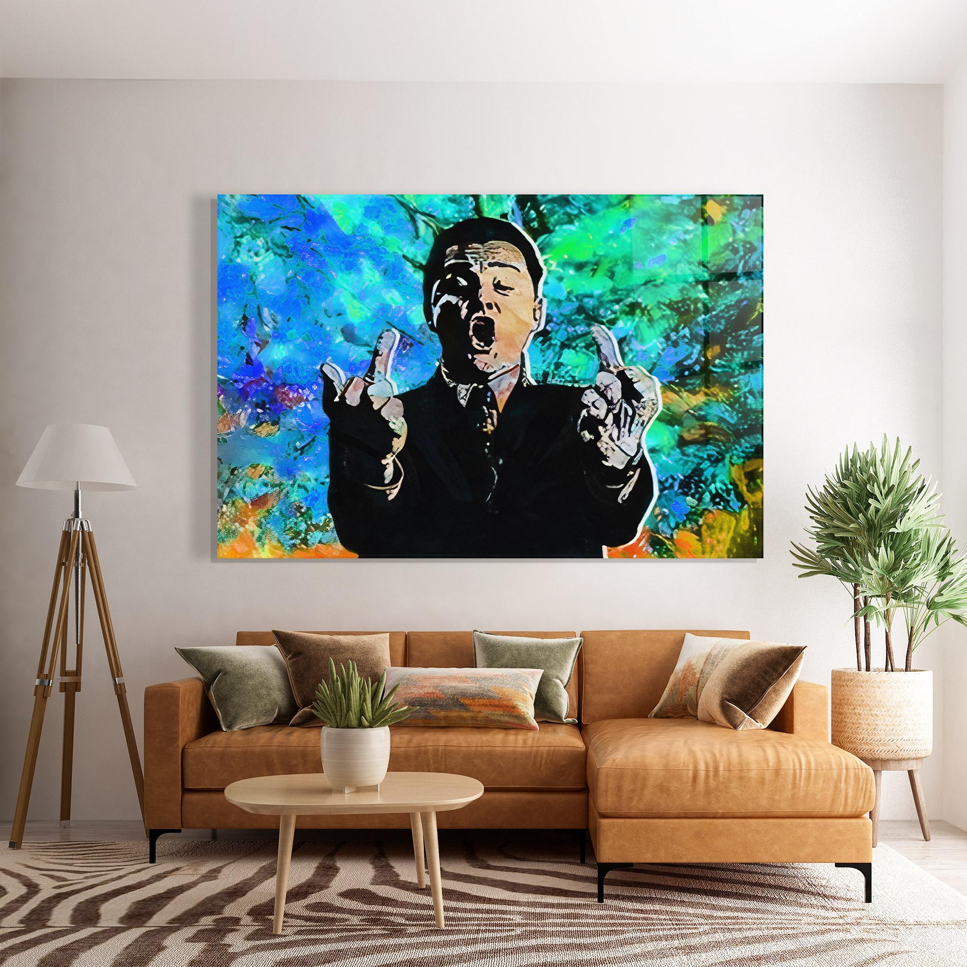 Стъклена картина Flip The Bird mockup 7