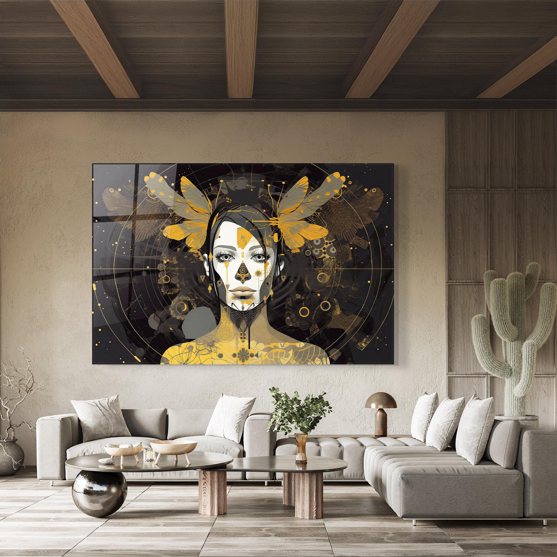 Стъклена картина Colorful Graphical Artwork mockup 8