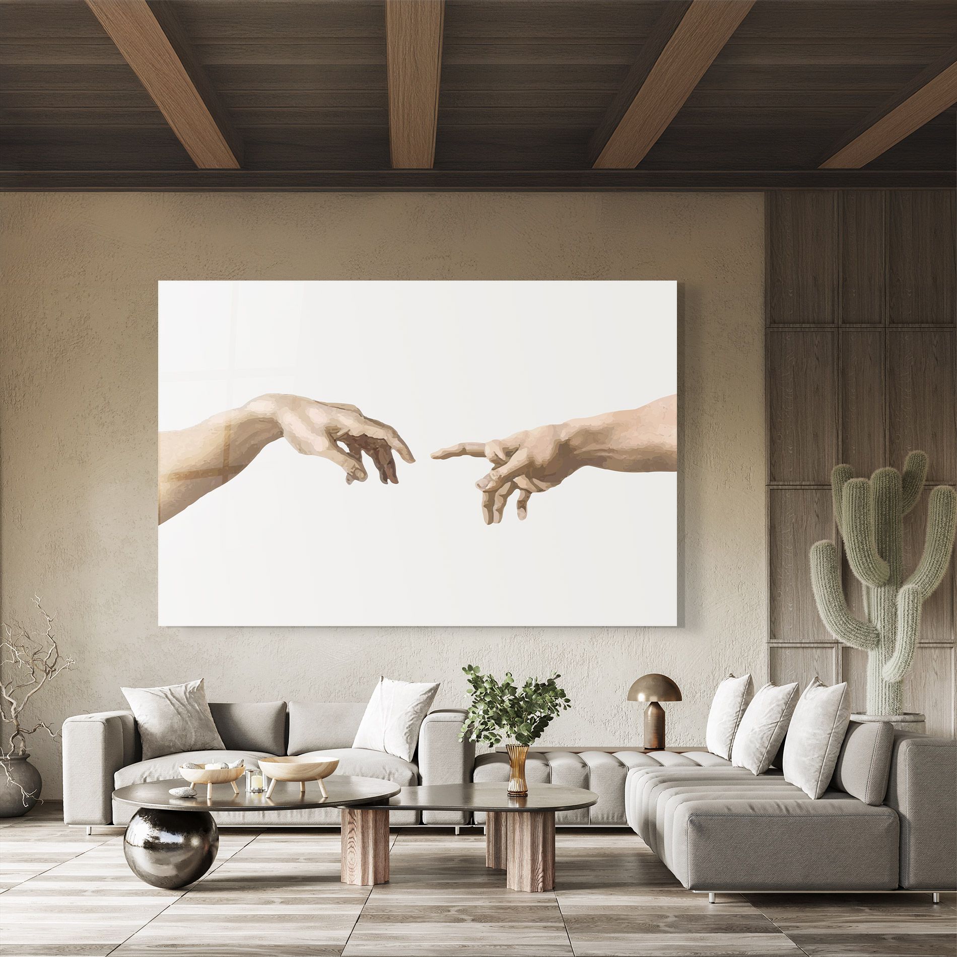Cream Hands Art mockup 8