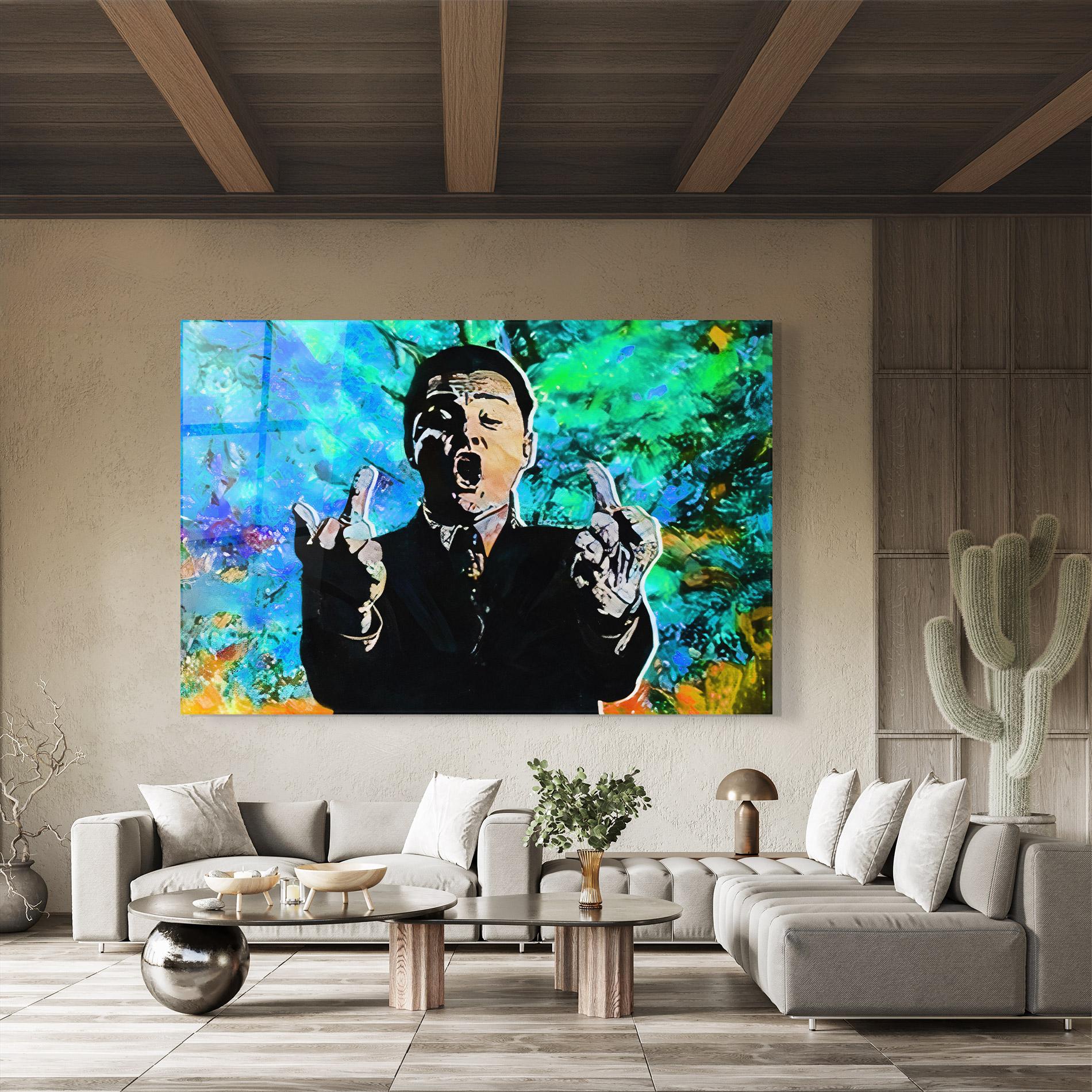 Стъклена картина Flip The Bird mockup 8