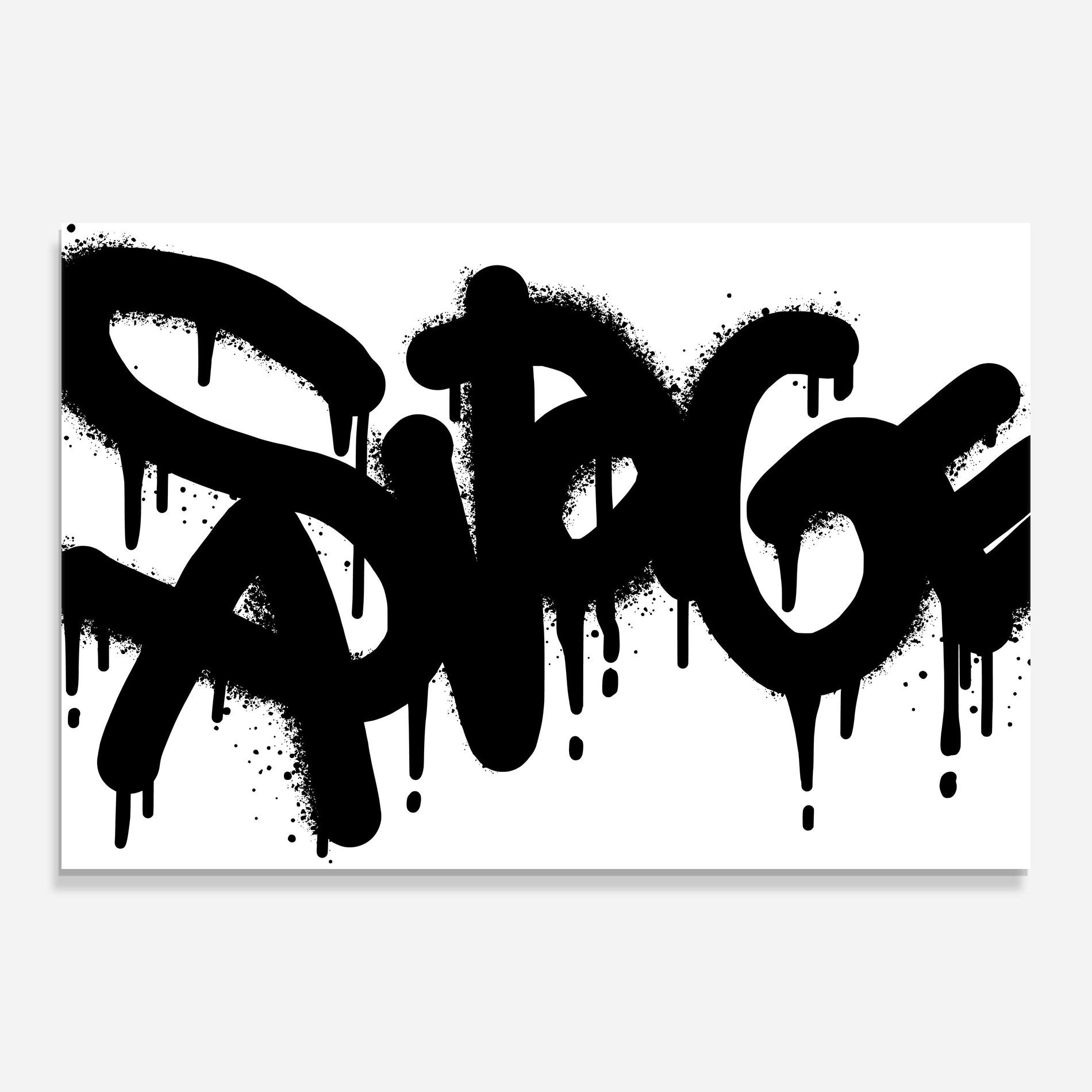Стъклена картина Graffiti Savage mockup 0