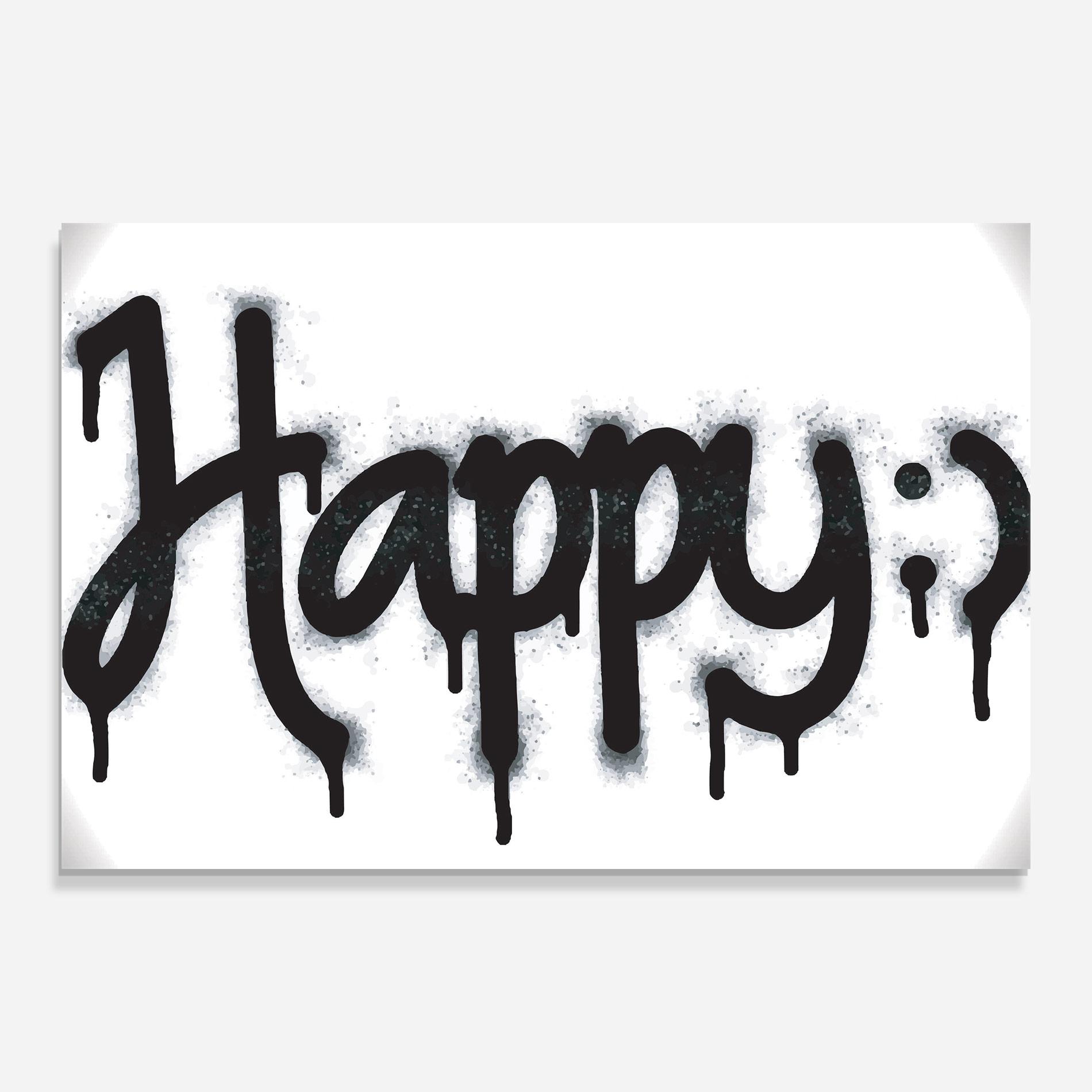 Стъклена картина Happy Spray mockup 0