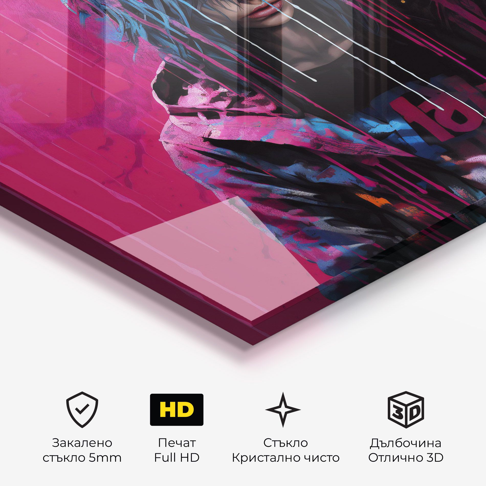 Blue Pink Falling Paint mockup 3