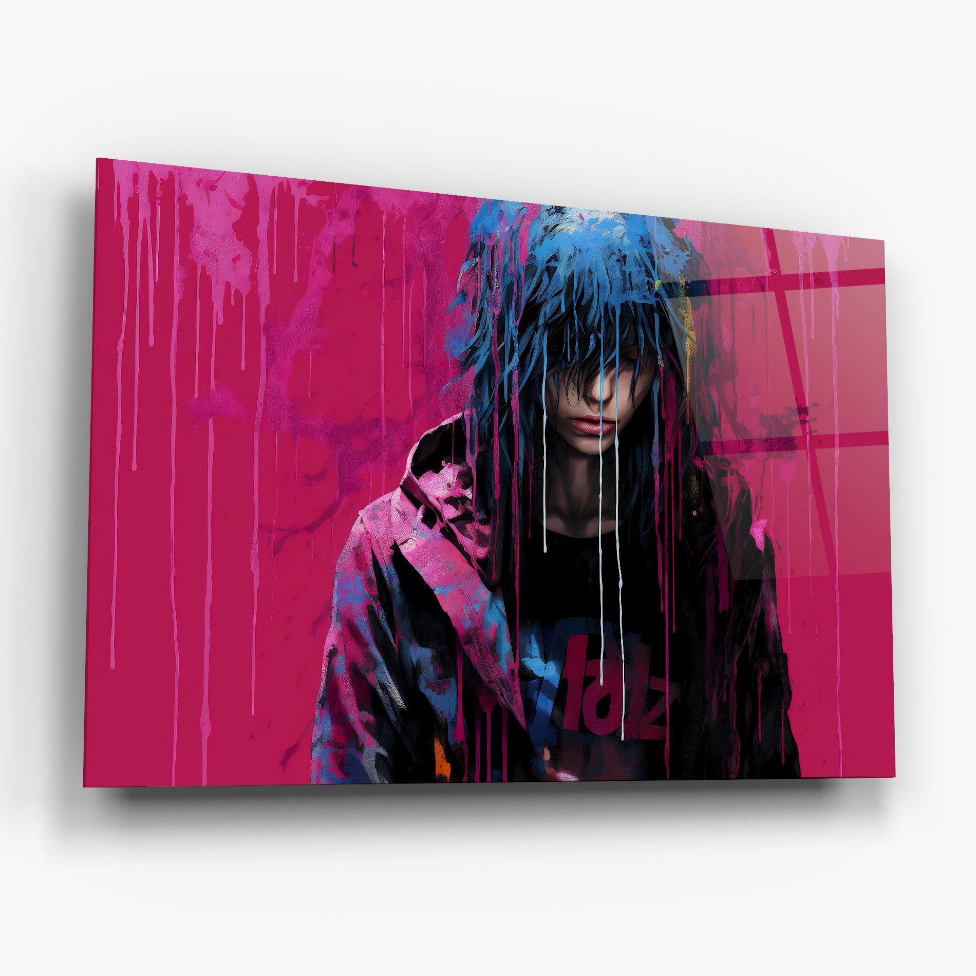 Blue Pink Falling Paint mockup 6