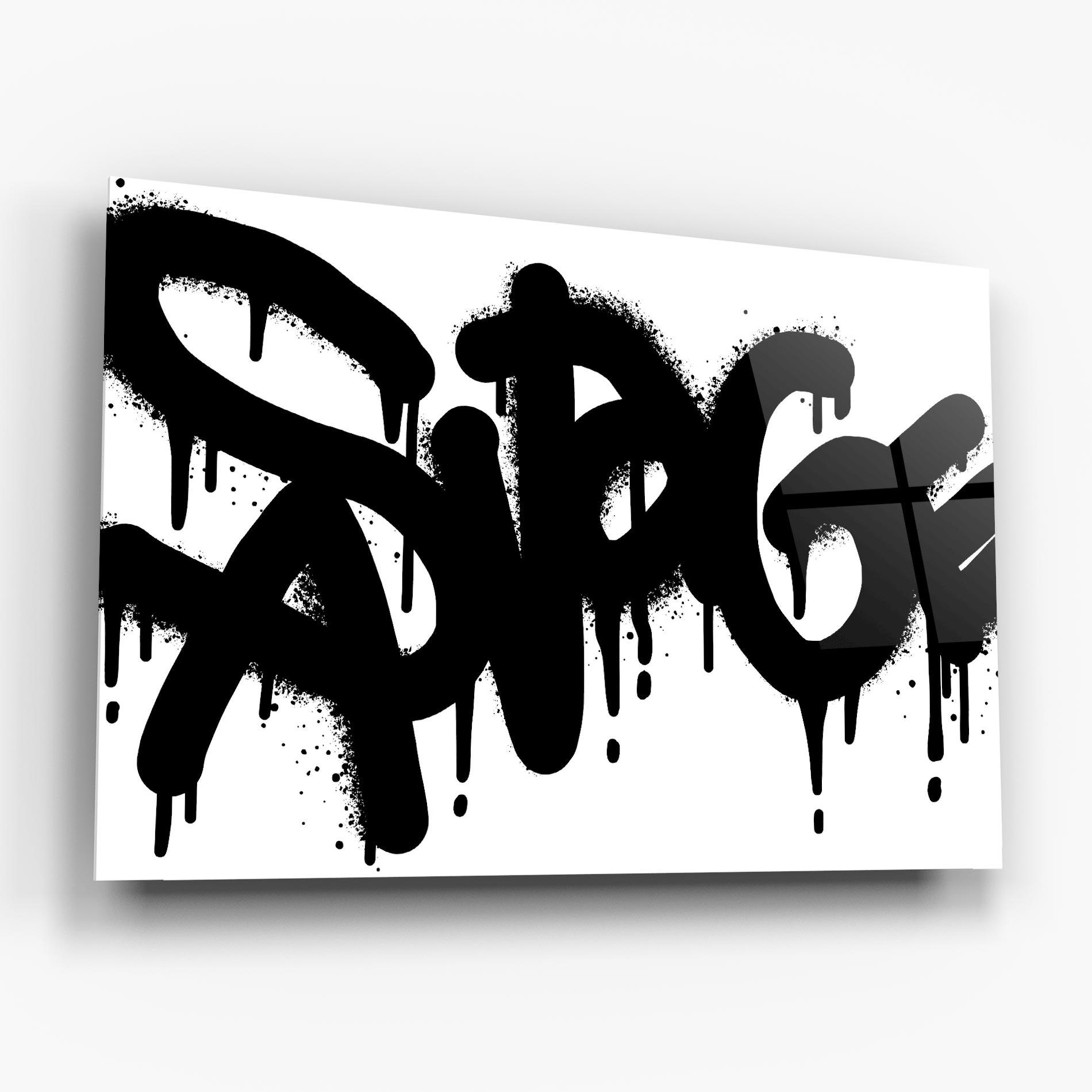 Стъклена картина Graffiti Savage mockup 6