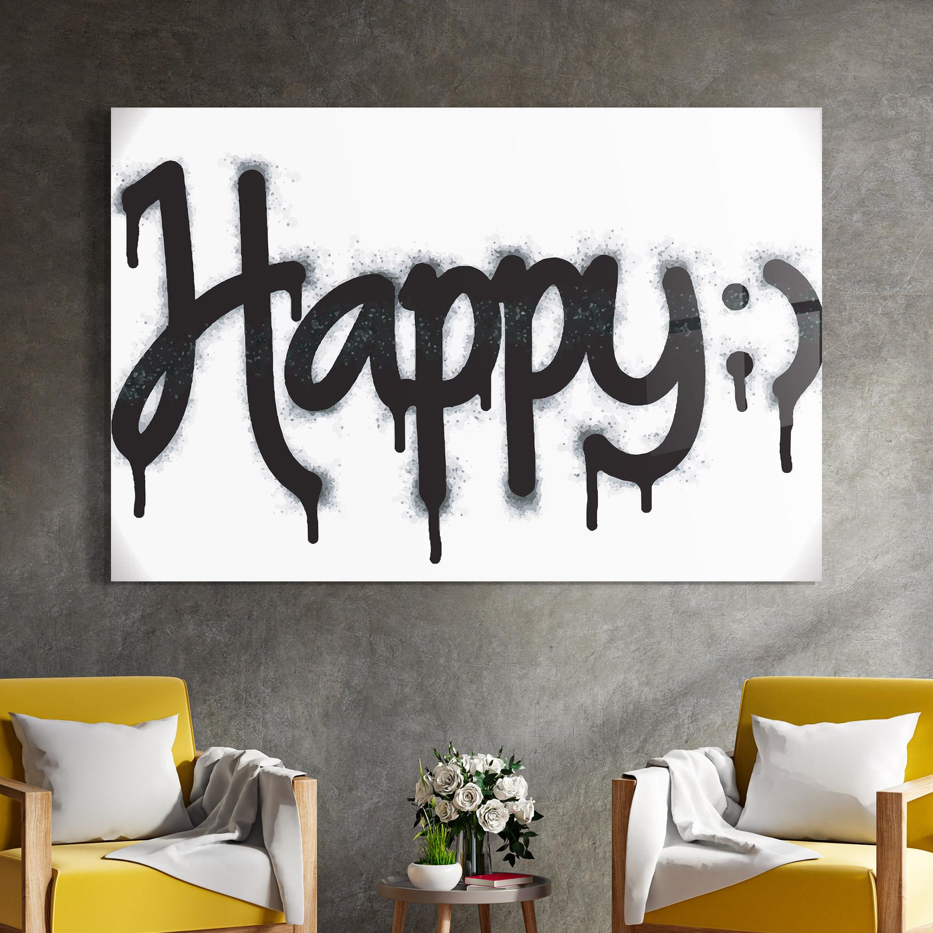 Стъклена картина Happy Spray mockup 4