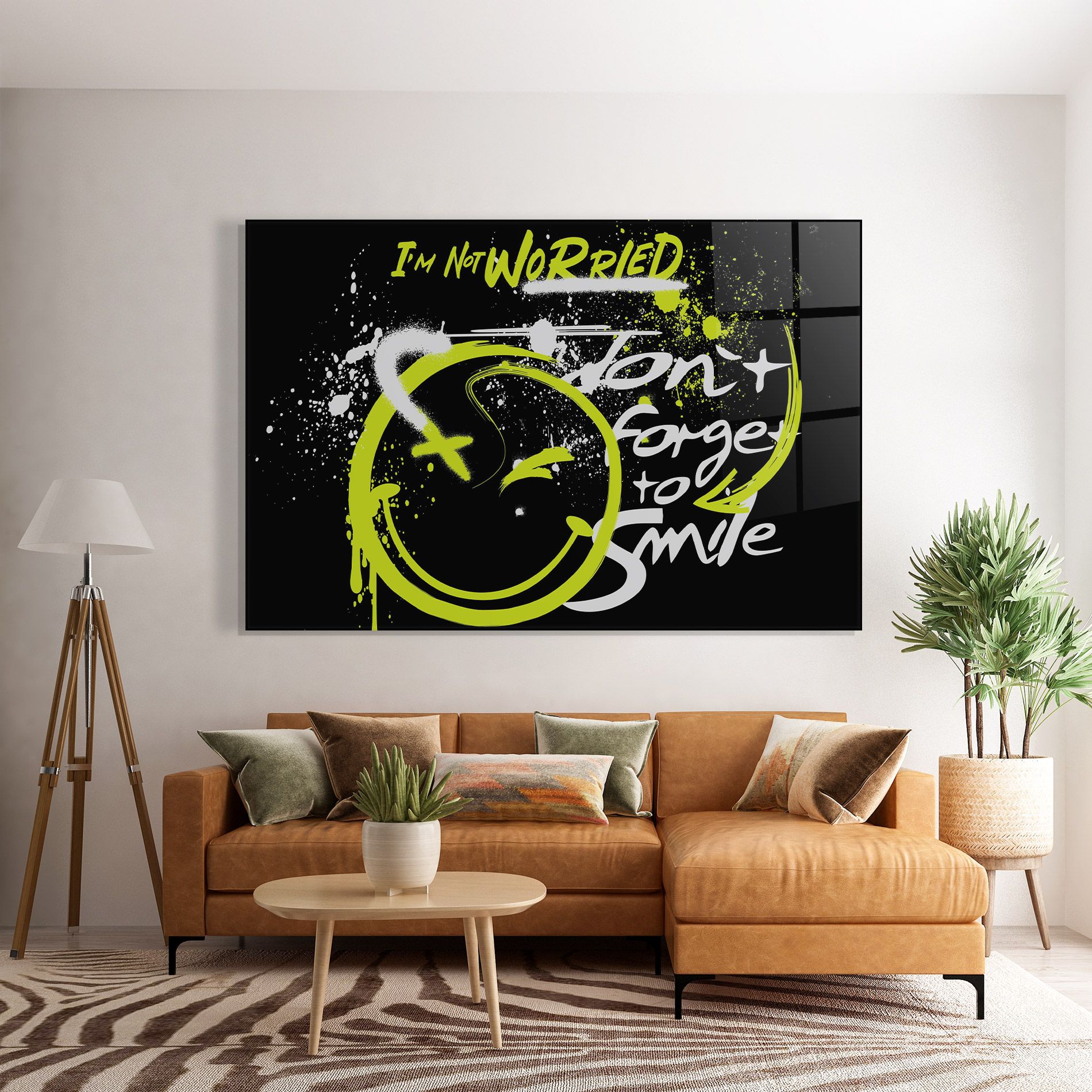 Green Smile Graffiti mockup 7