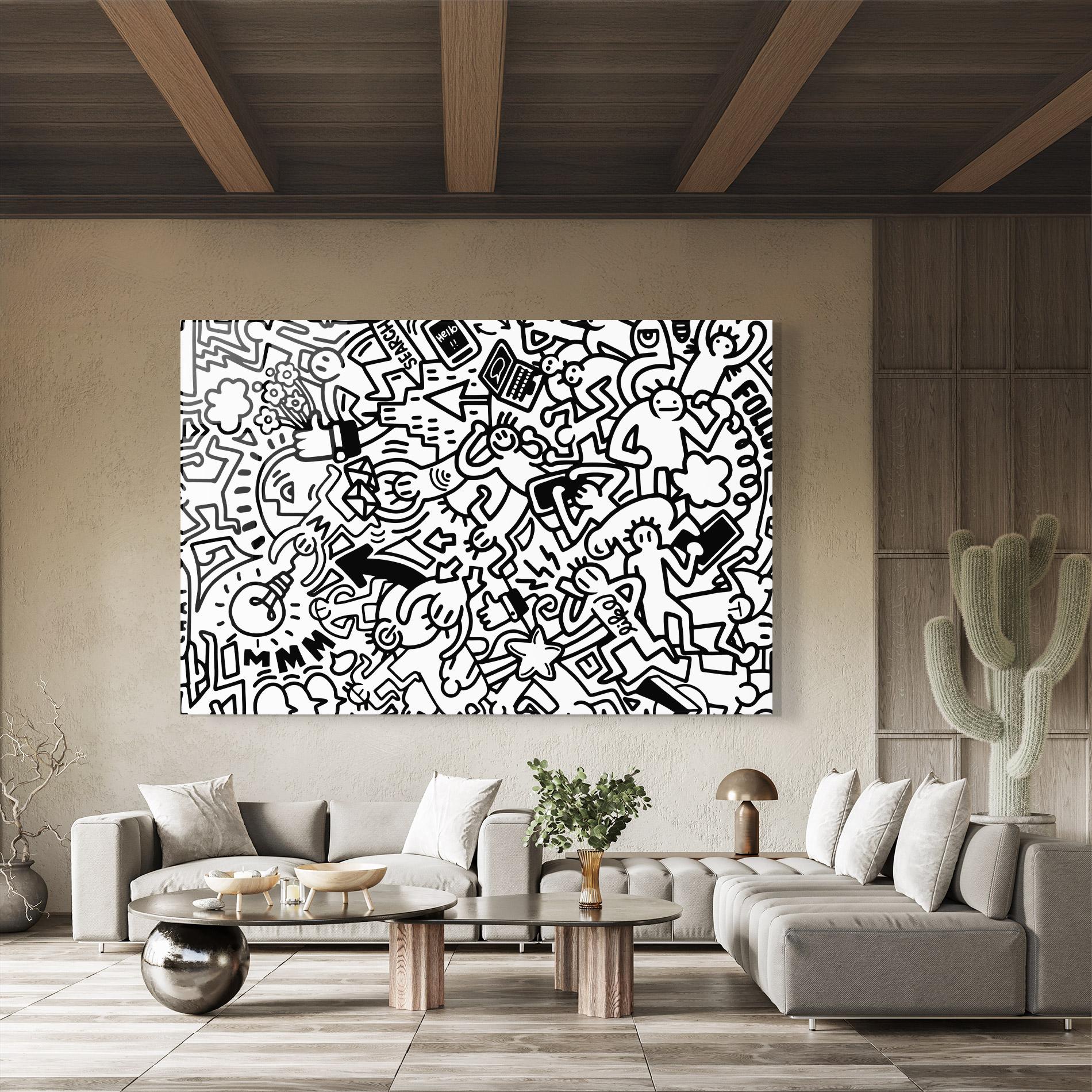 Стъклена картина Follow Like Graffiti mockup 8