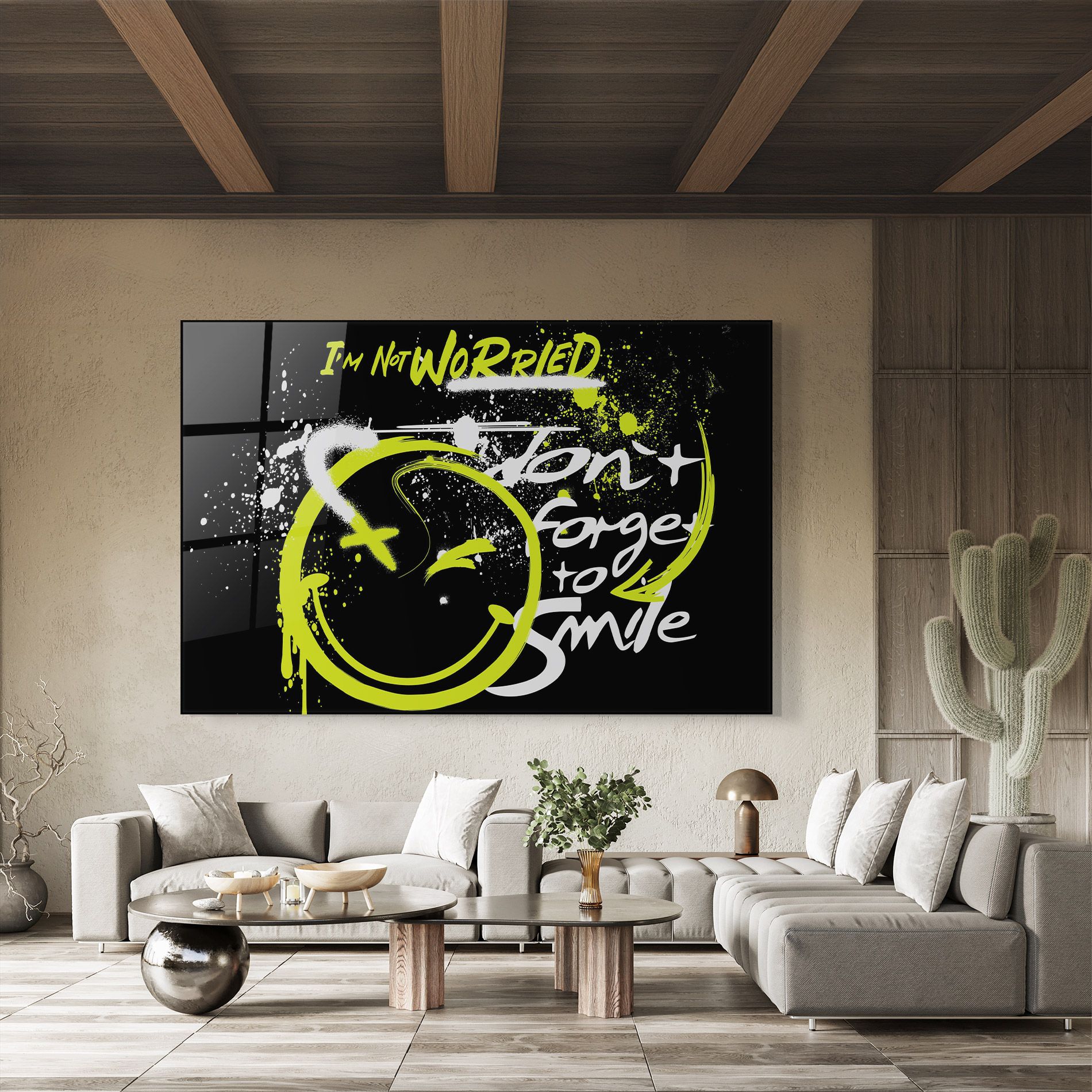 Green Smile Graffiti mockup 8