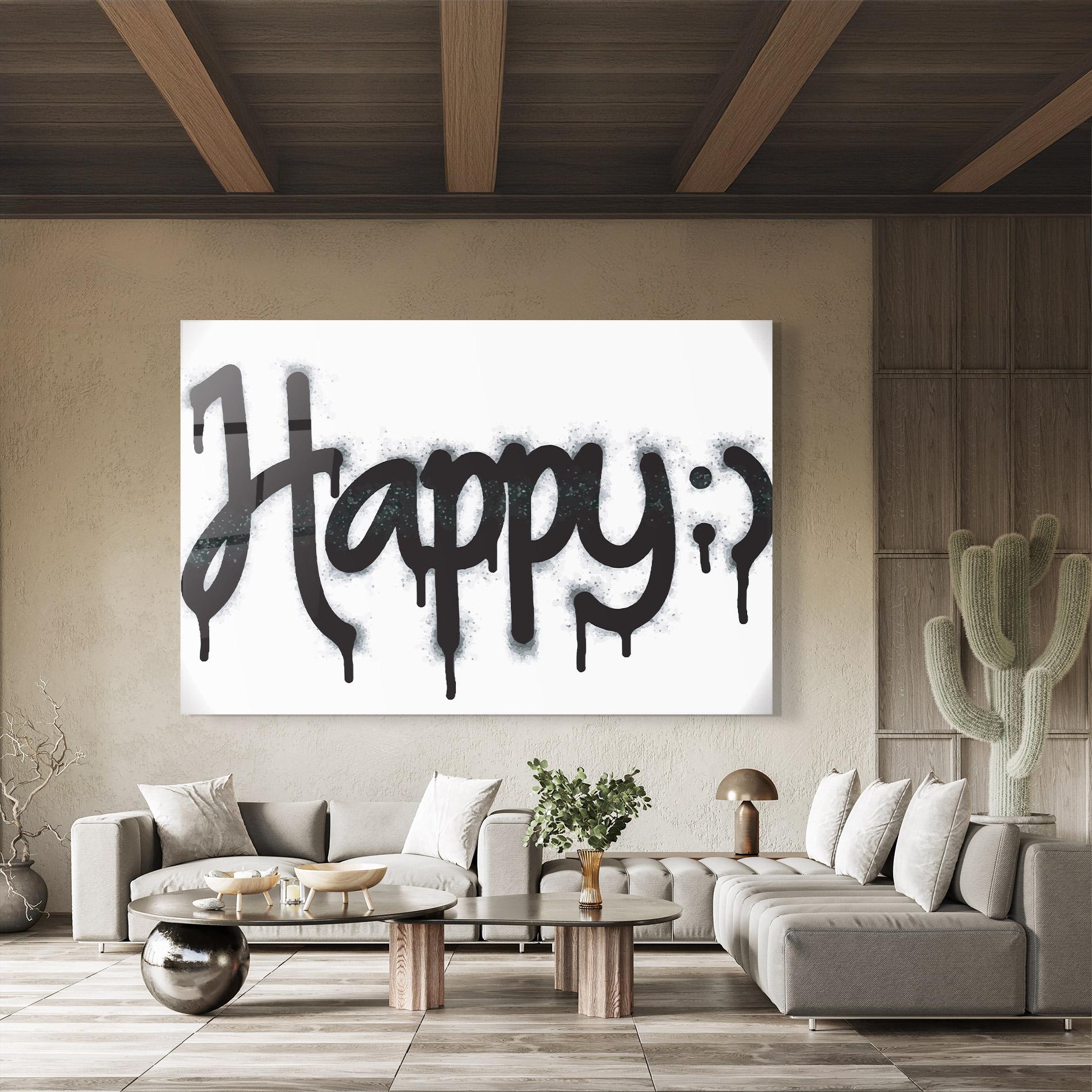 Стъклена картина Happy Spray mockup 8