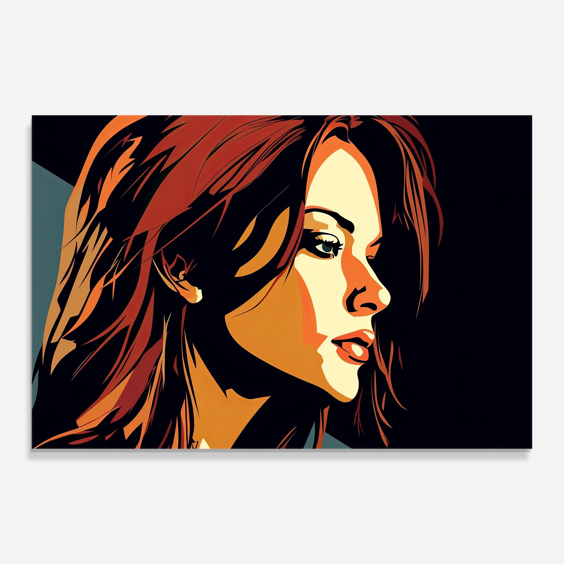 Стъклена картина Brown Pop Hair mockup 0