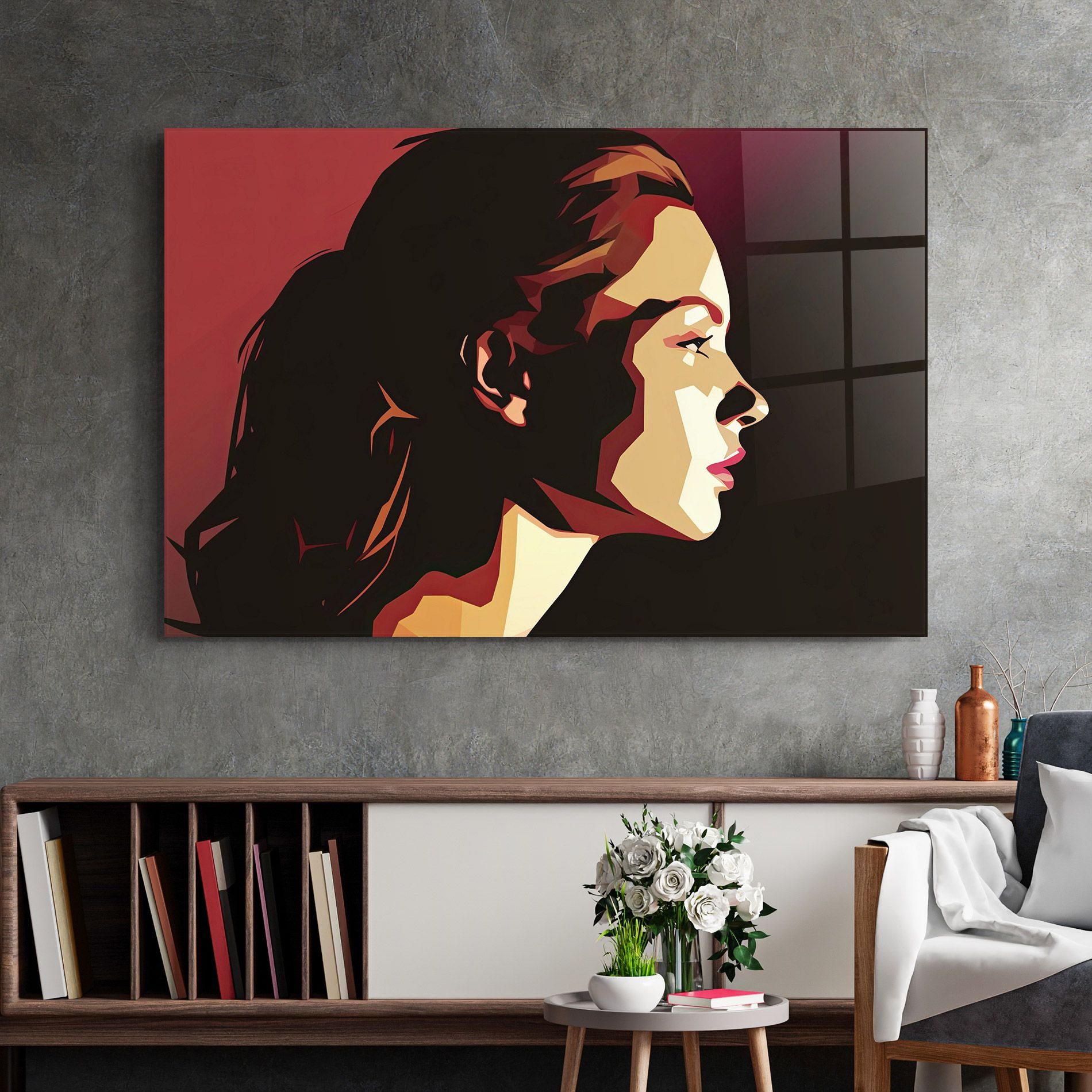 Cream Red Pop Art mockup 2