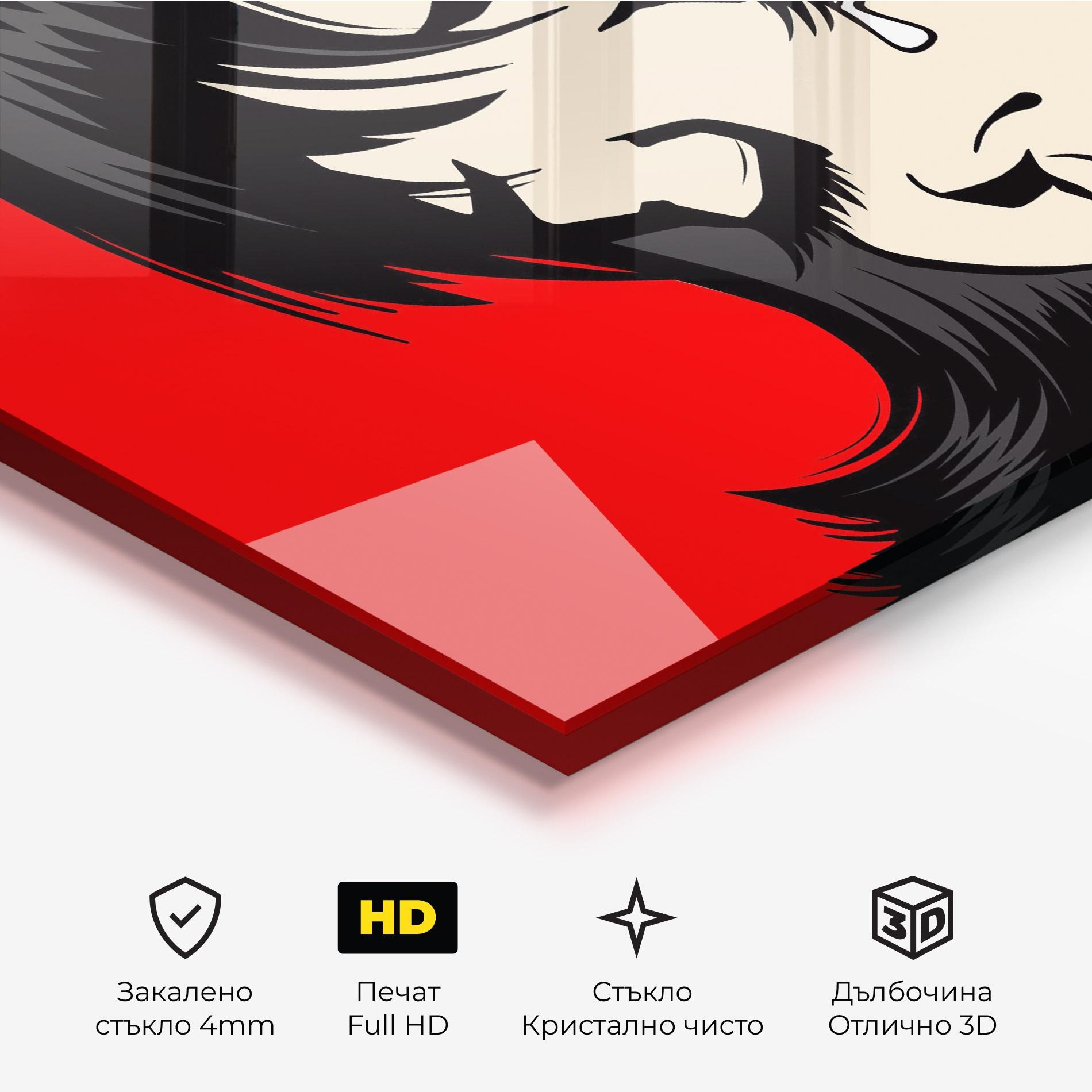 Стъклена картина Pop Crying mockup 3