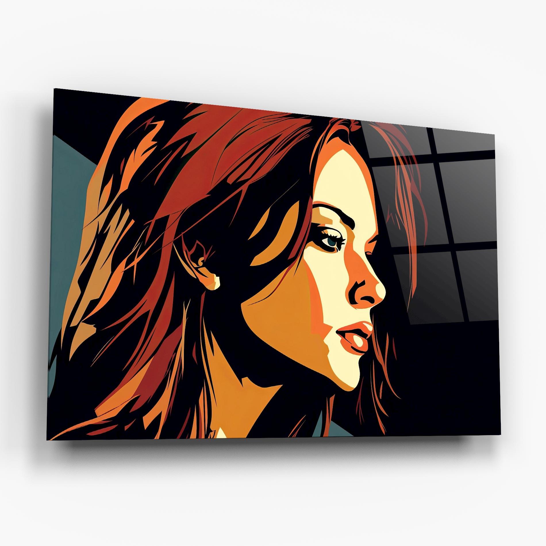 Стъклена картина Brown Pop Hair mockup 6