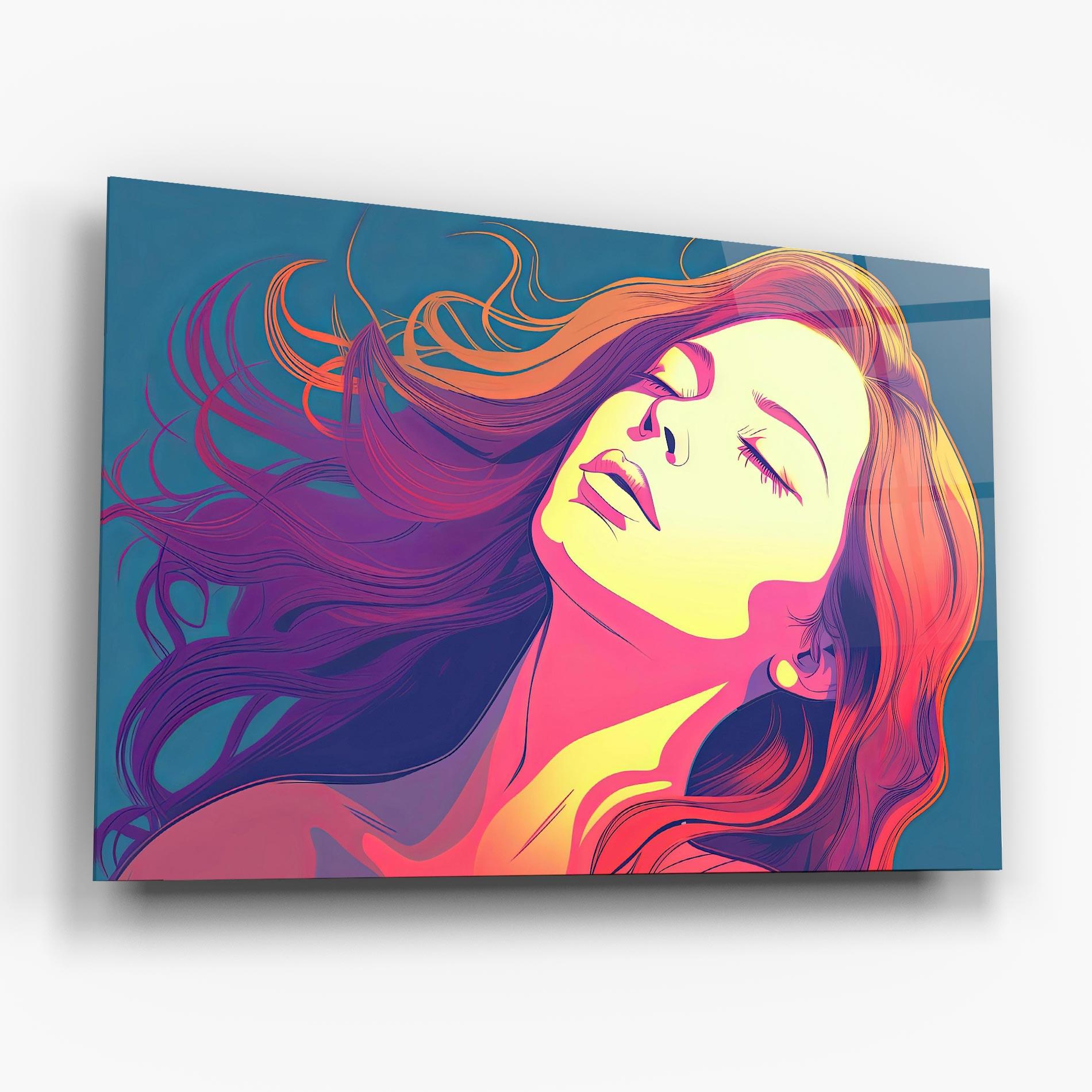 Стъклена картина Long Pop Hair mockup 6