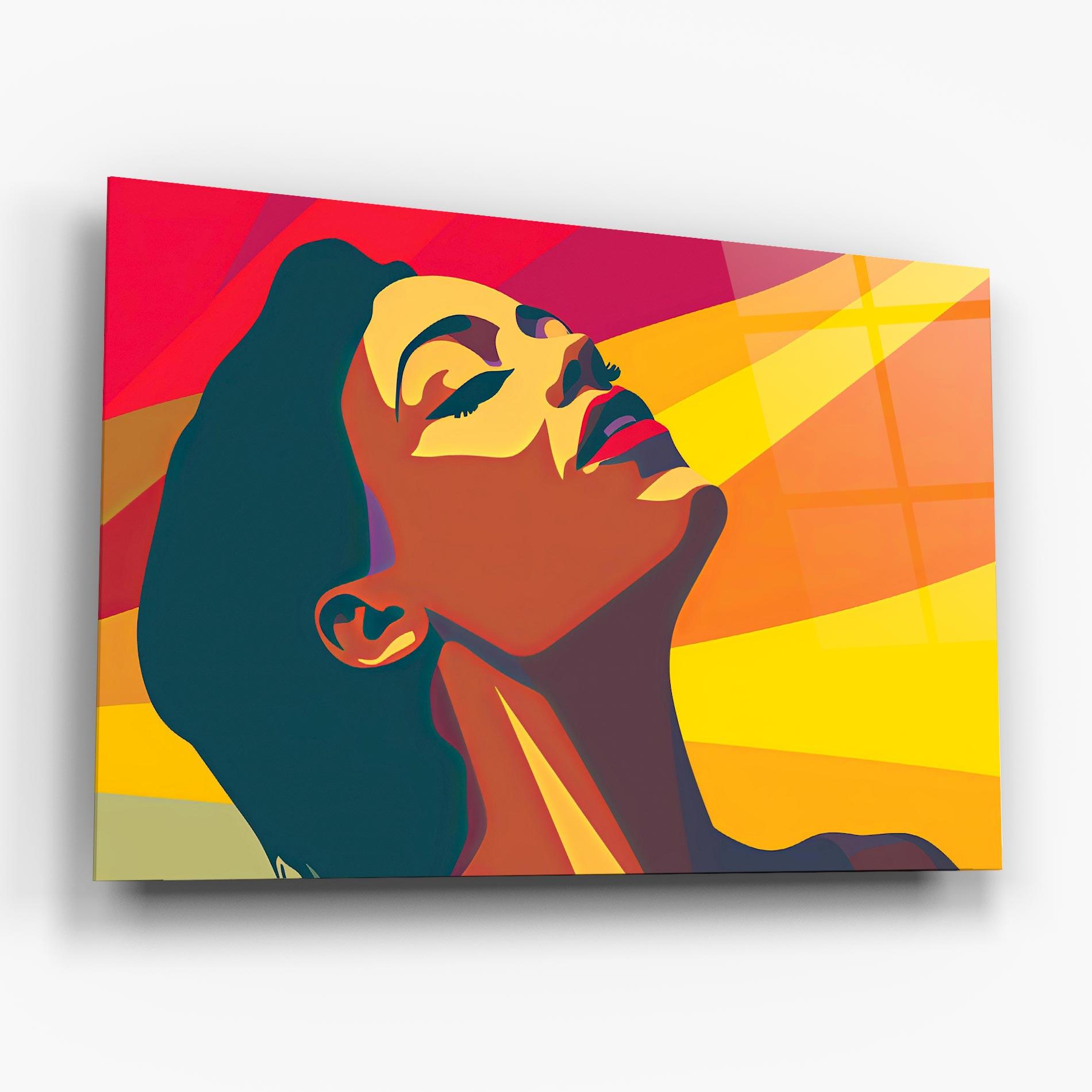 Стъклена картина Pop Female Color mockup 6