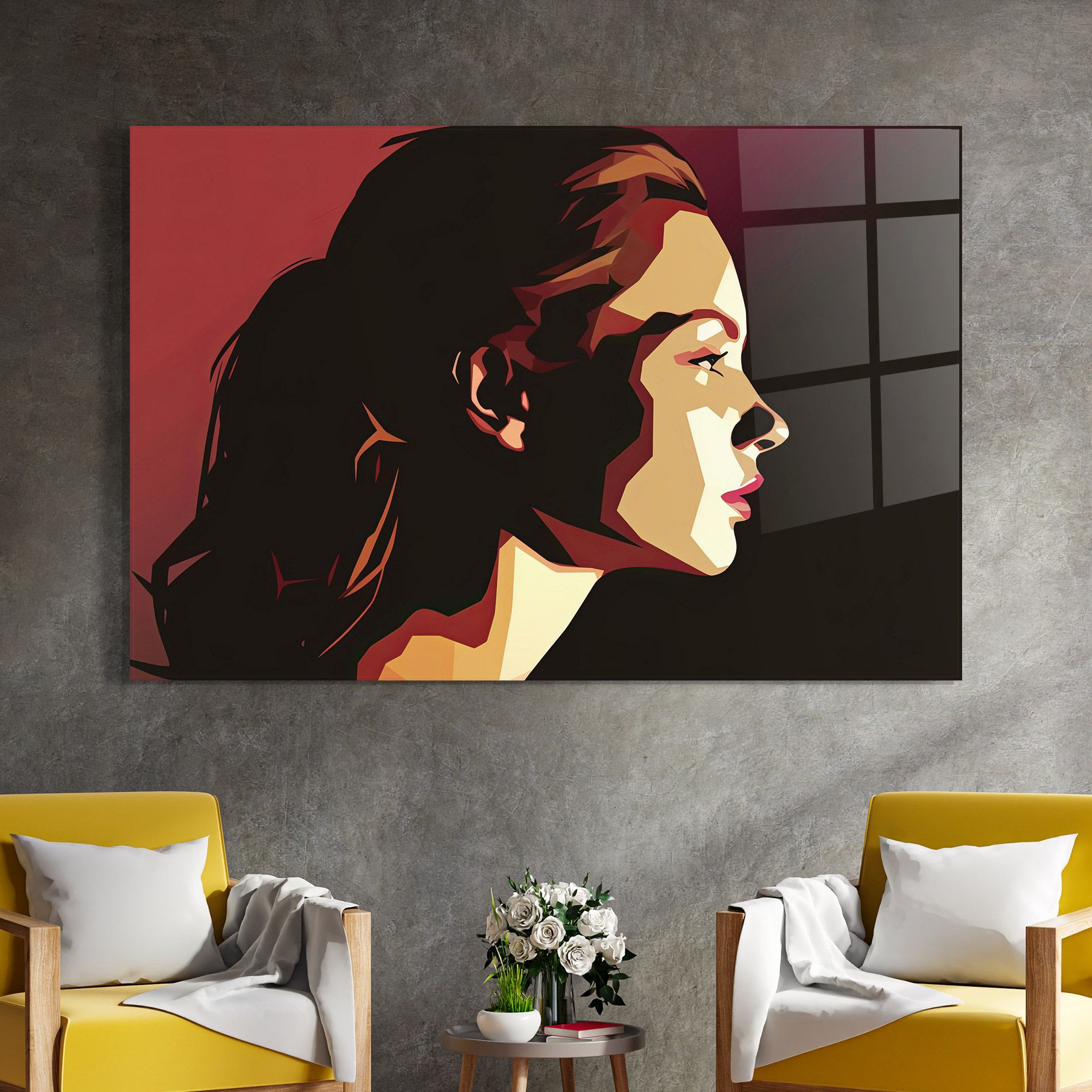 Cream Red Pop Art mockup 4