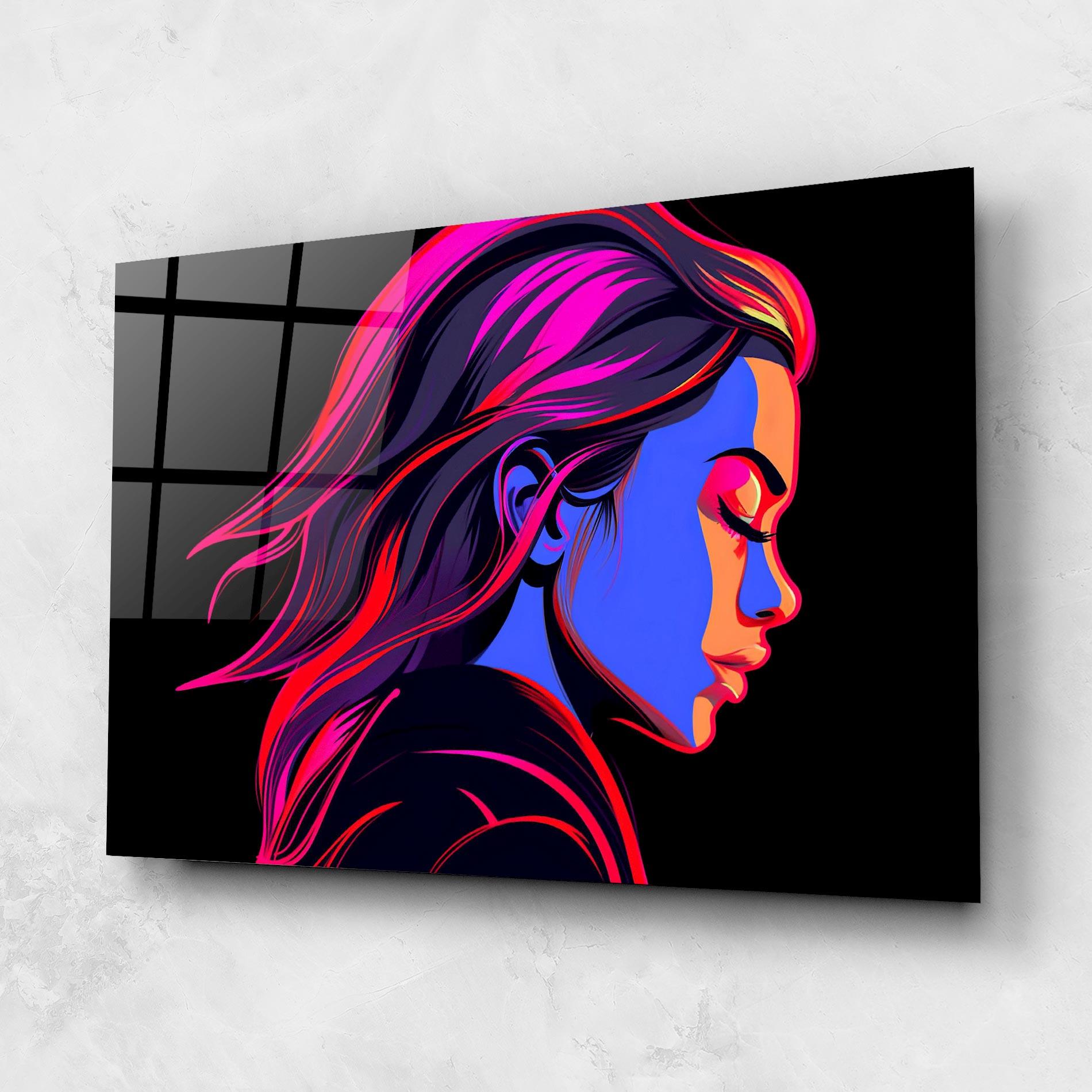 Стъклена картина Blue Cream Pop Art mockup 1