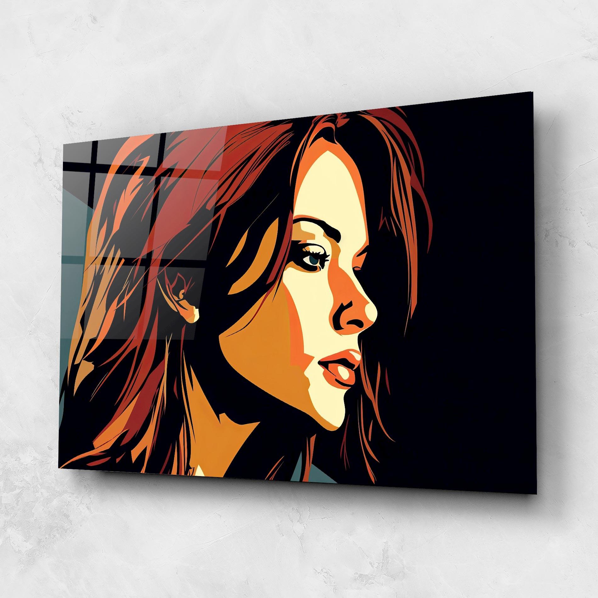 Стъклена картина Brown Pop Hair mockup 1