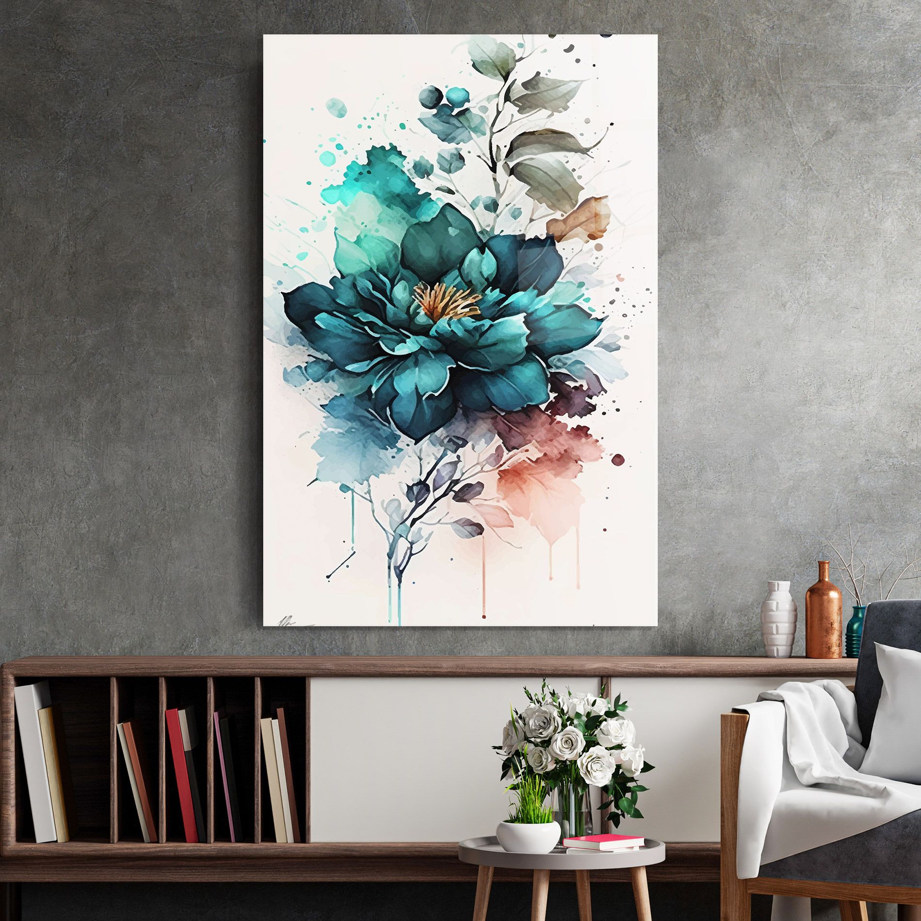 Flower Watercolor mockup 2