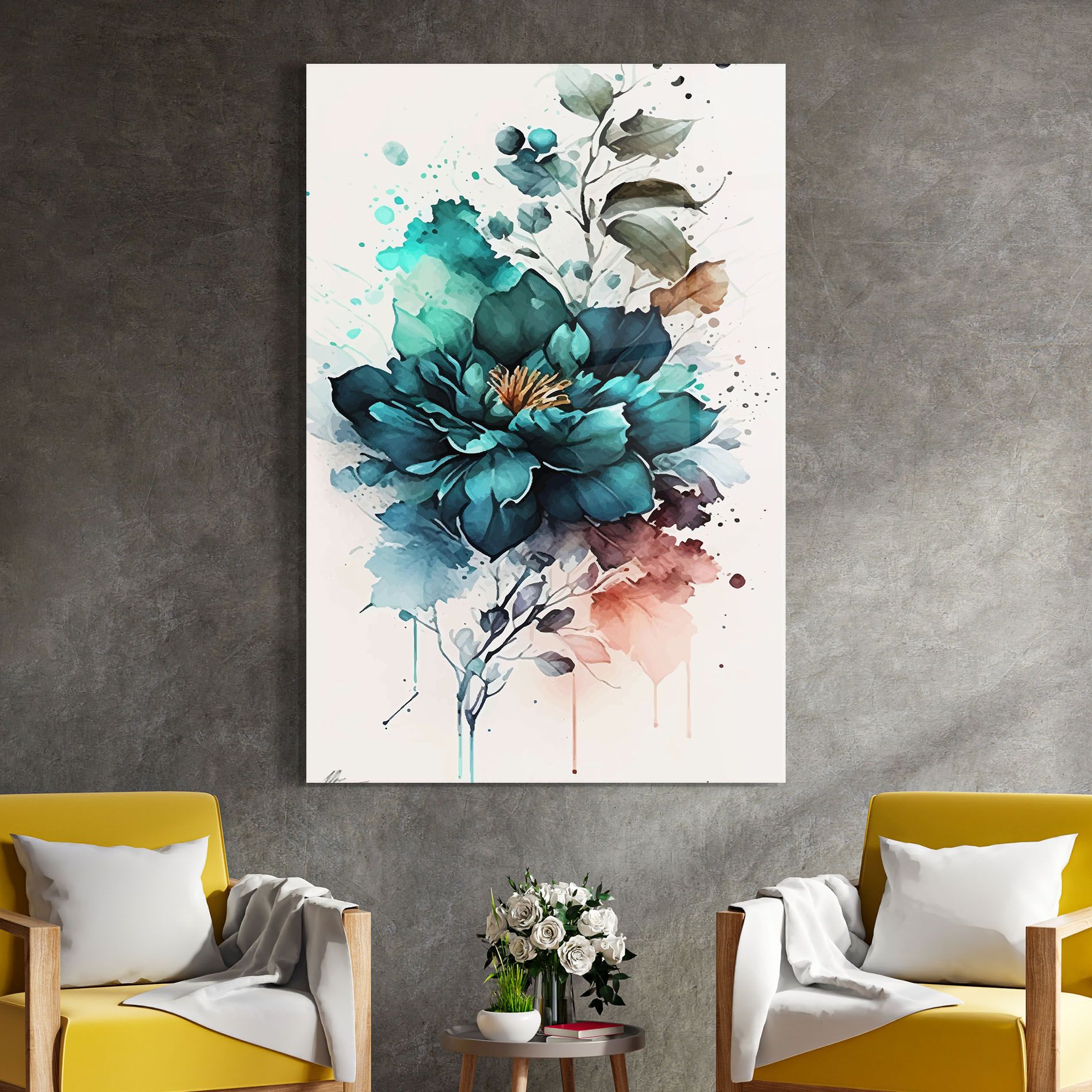 Flower Watercolor mockup 4